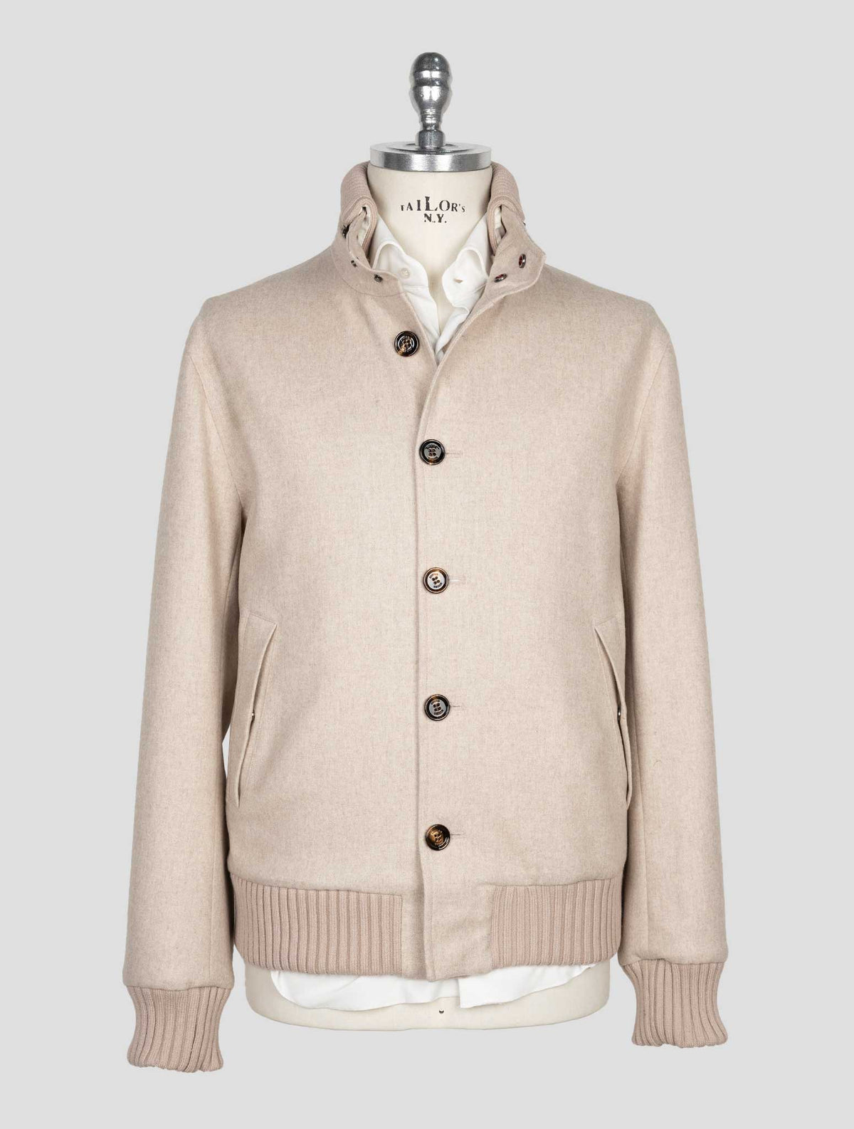 Kired Beige  Wool Pa Pl Coat 1