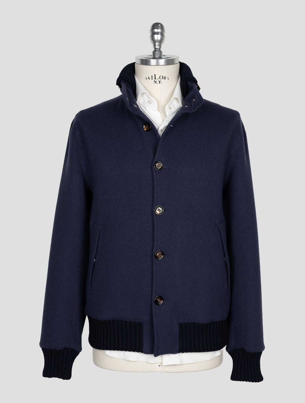 Kired Blue Cashmere Pa Ea Coat 1