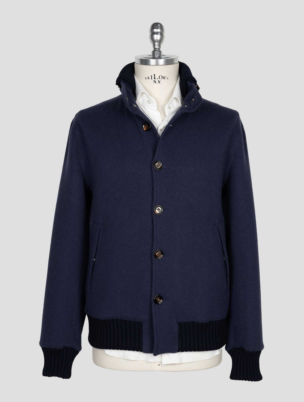 Kired Blue Cashmere Pa Ea Coat 1