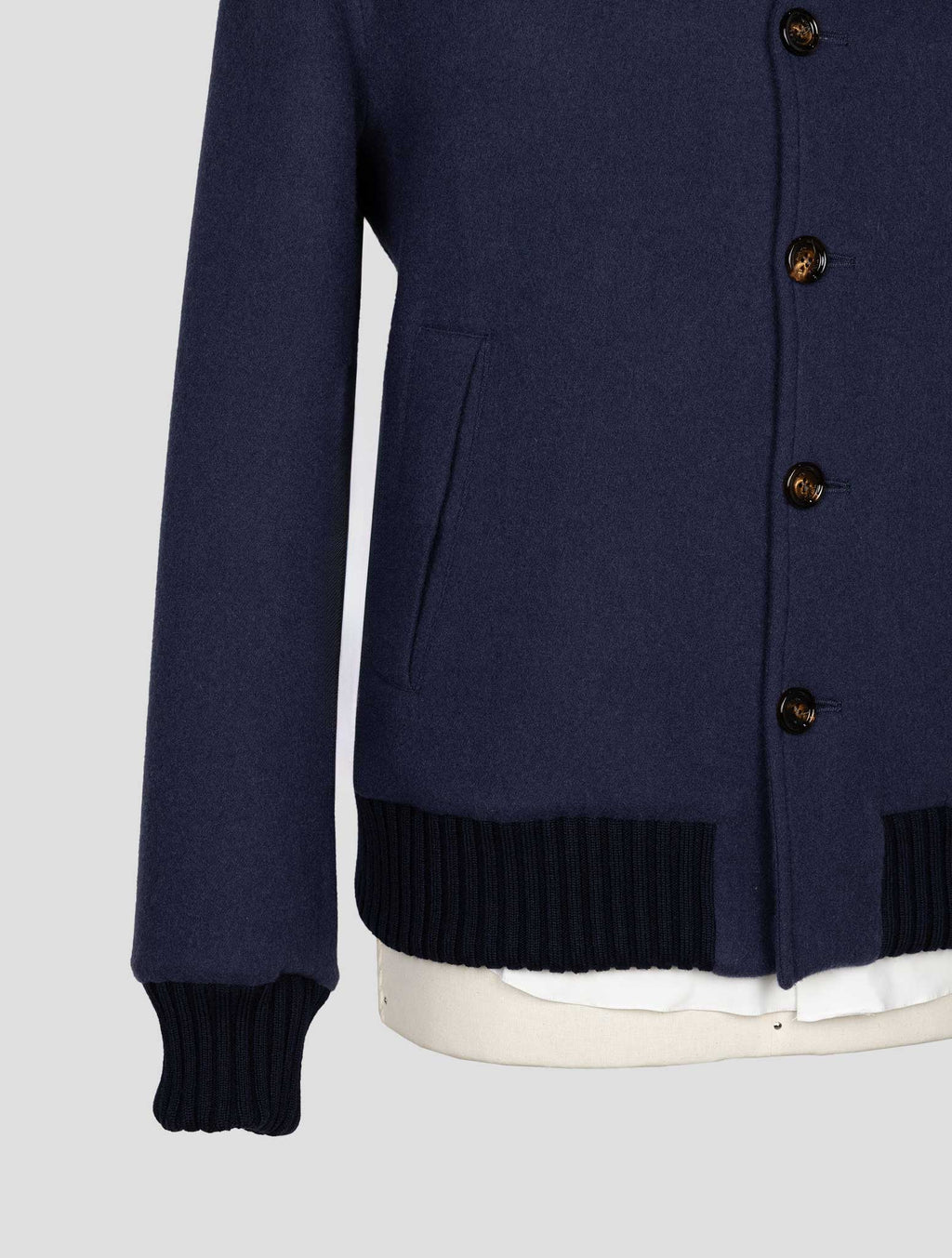 Kired Blue Cashmere Pa Ea Coat 5