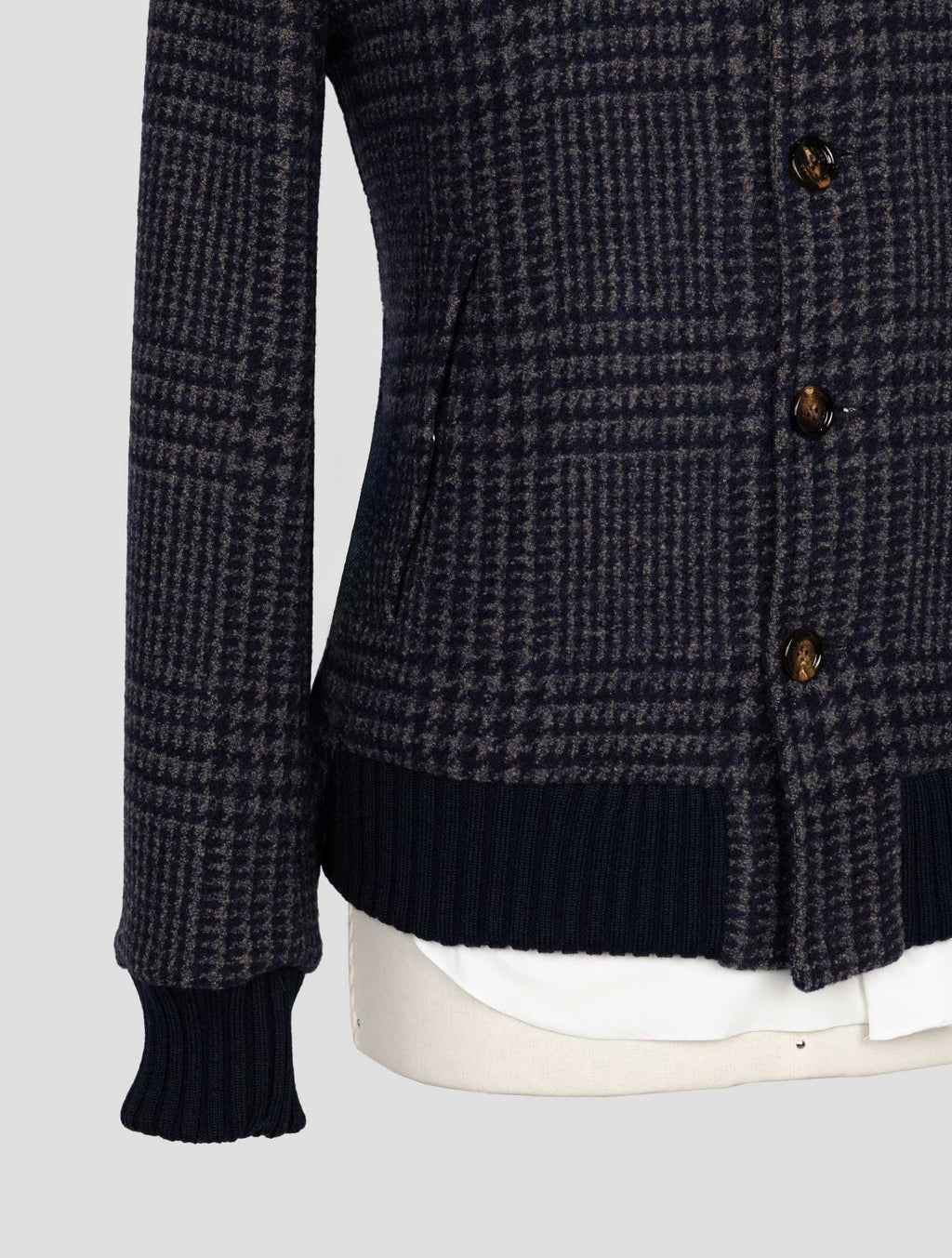 Kired Blue Beige Wool Alpaca Pa Coat 5