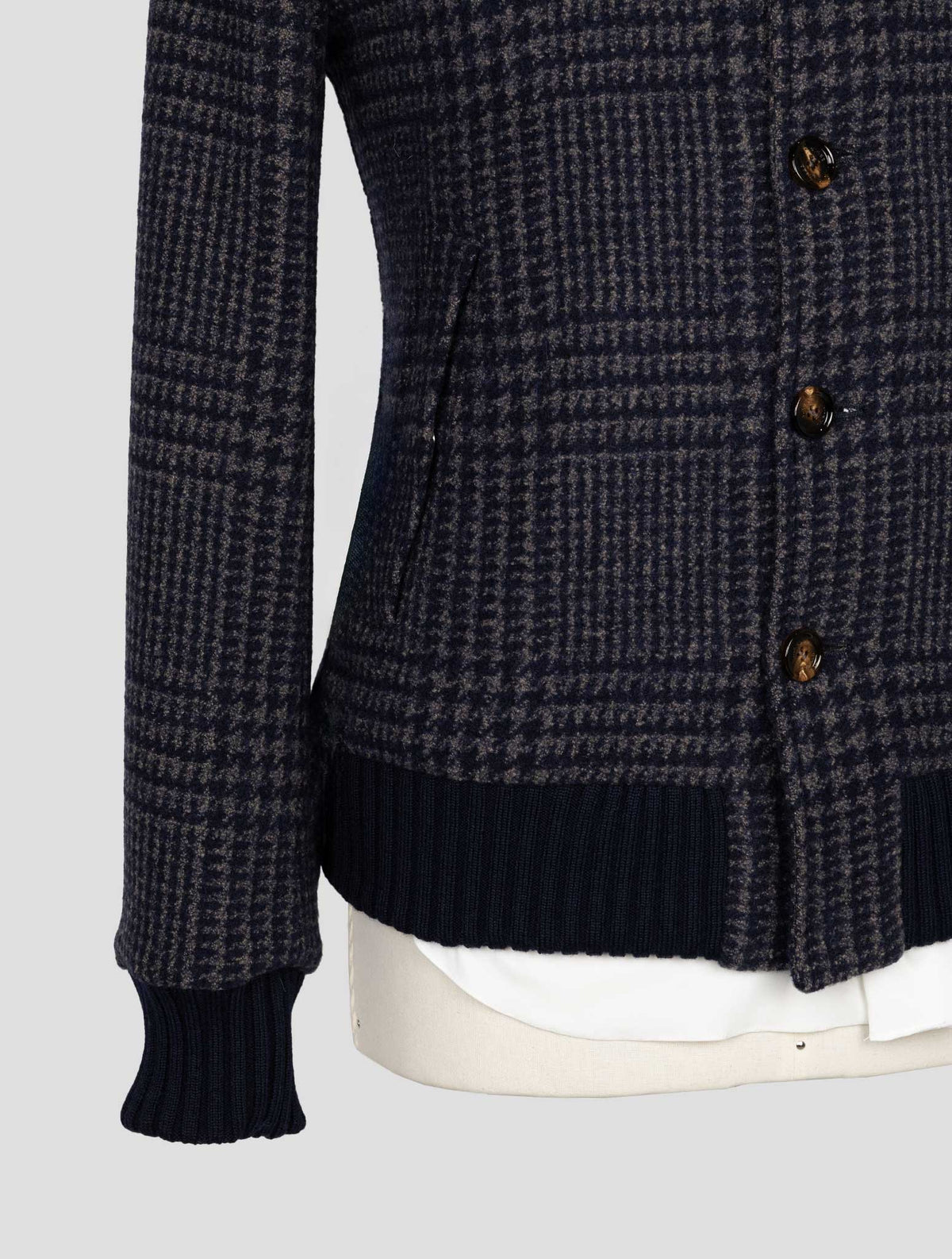 Kired Blue Beige Wool Alpaca Pa Coat 5