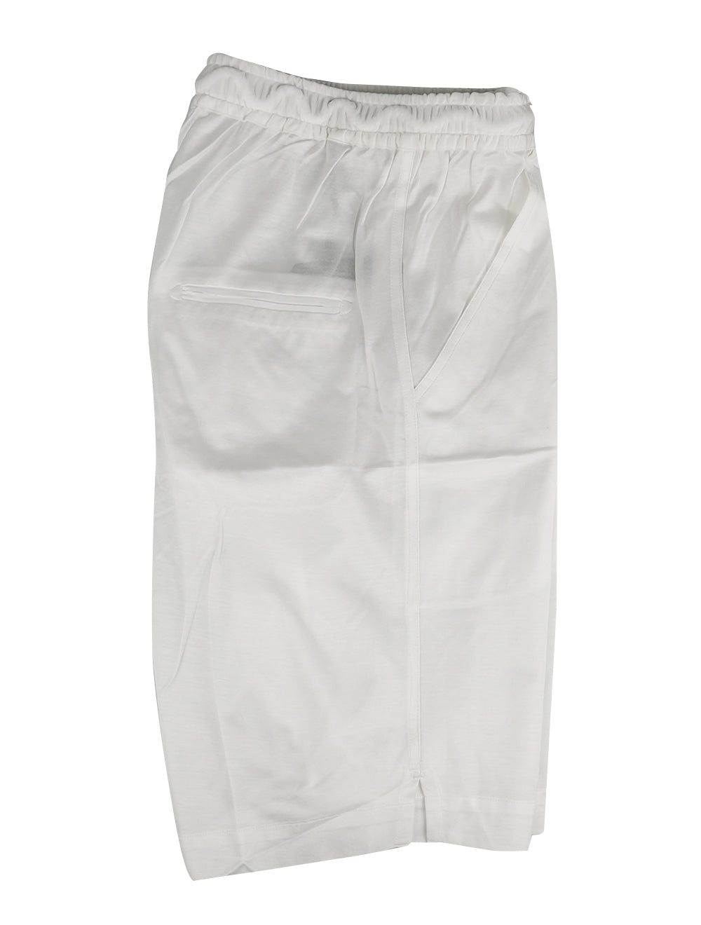 Kiton White Cotton Short Pants 1