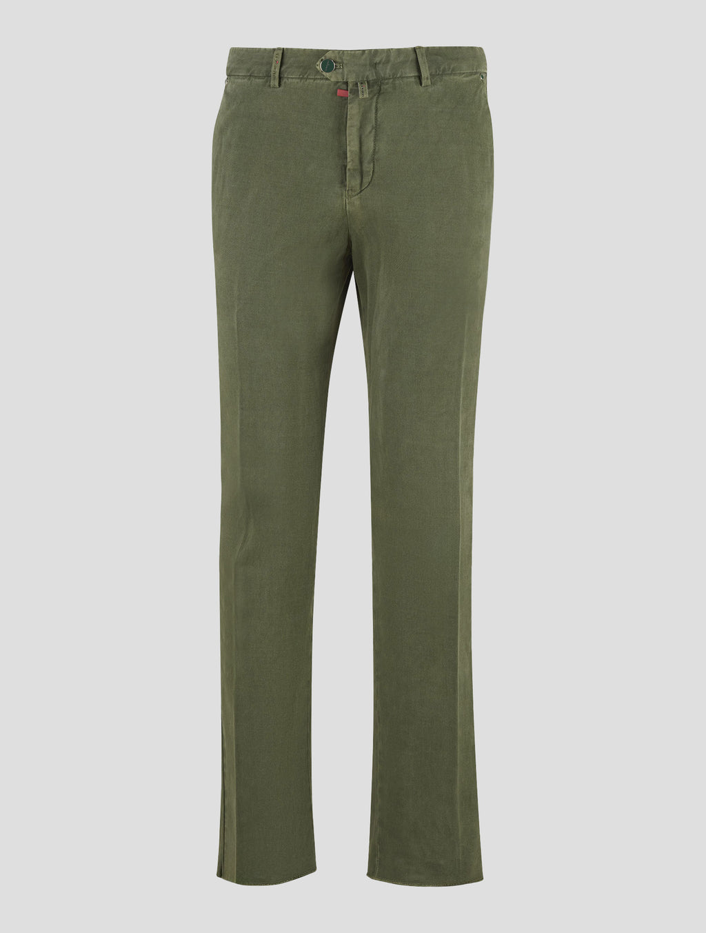 Kiton Green Cotton Cashmere Pants