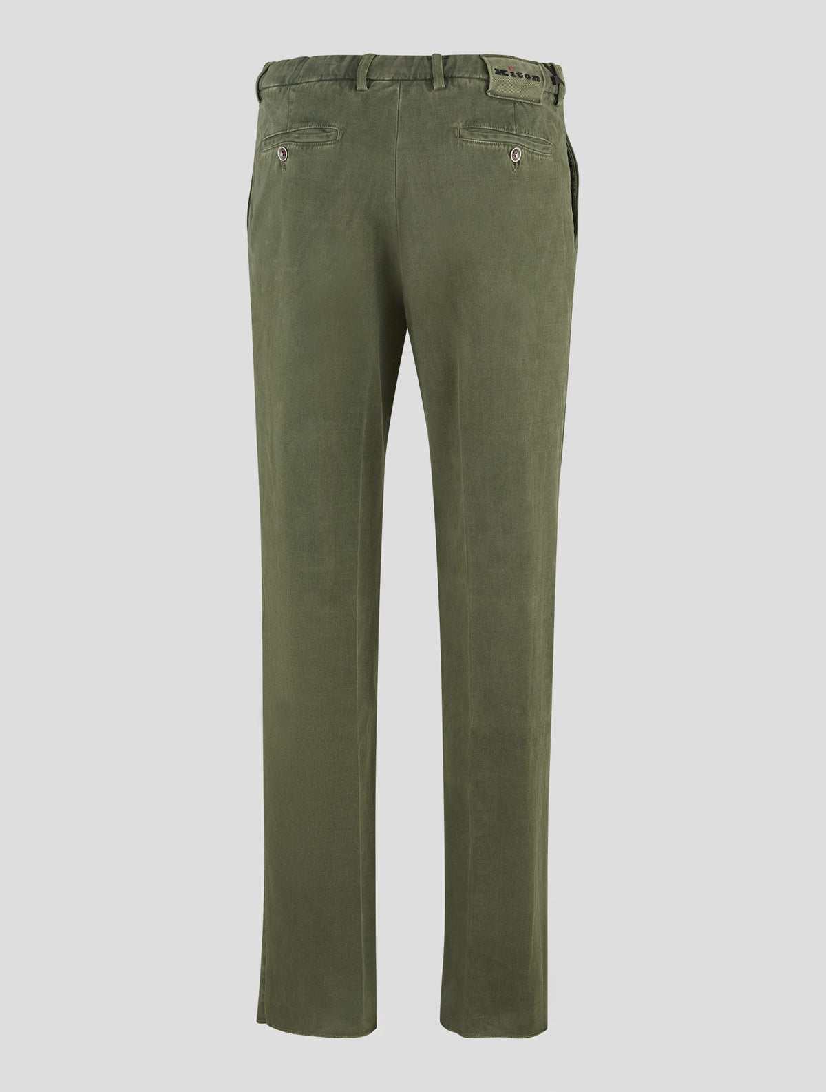 Kiton Green Cotton Cashmere Pants