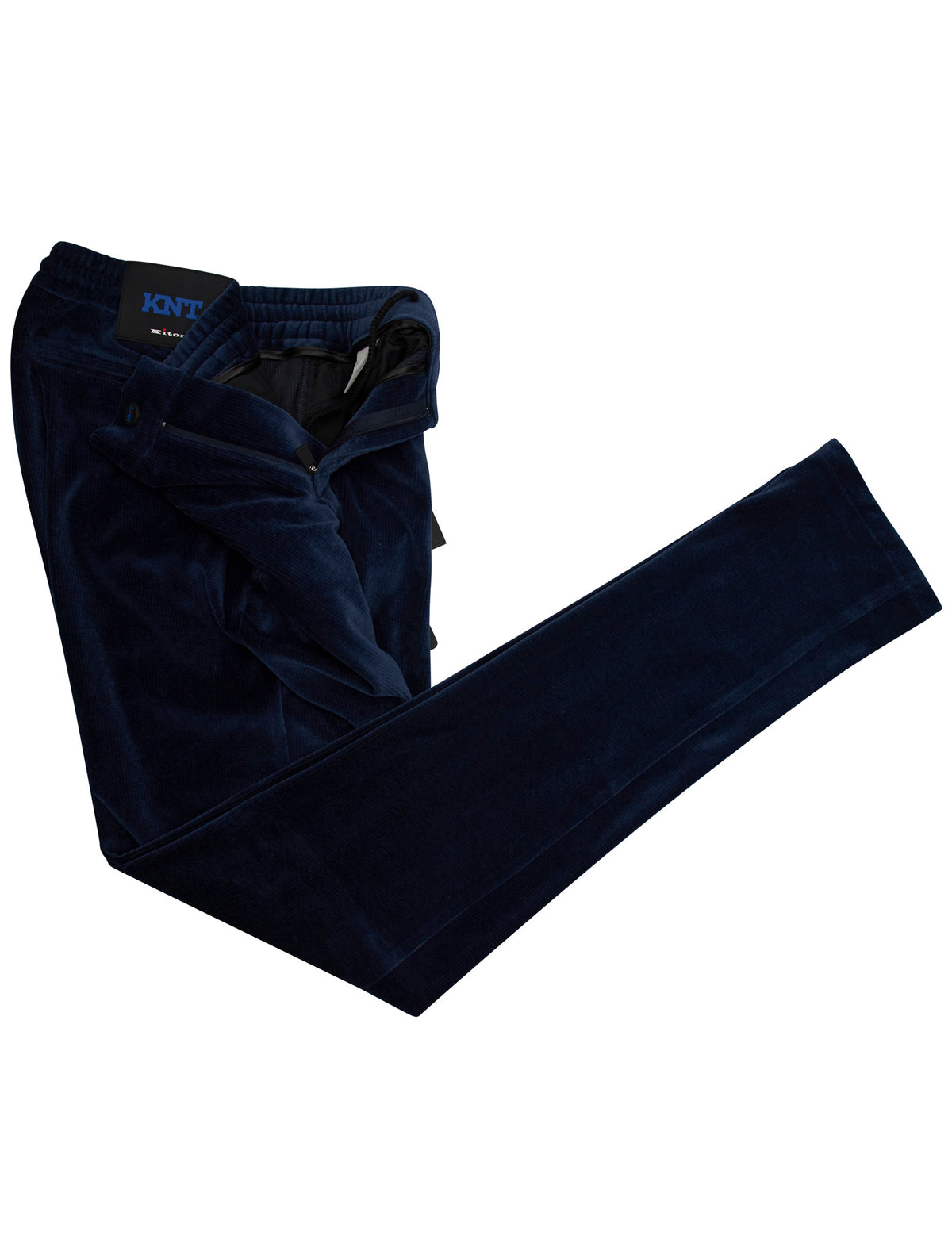Kiton KNT Blue  Cotton Pl Velvet Pants 2