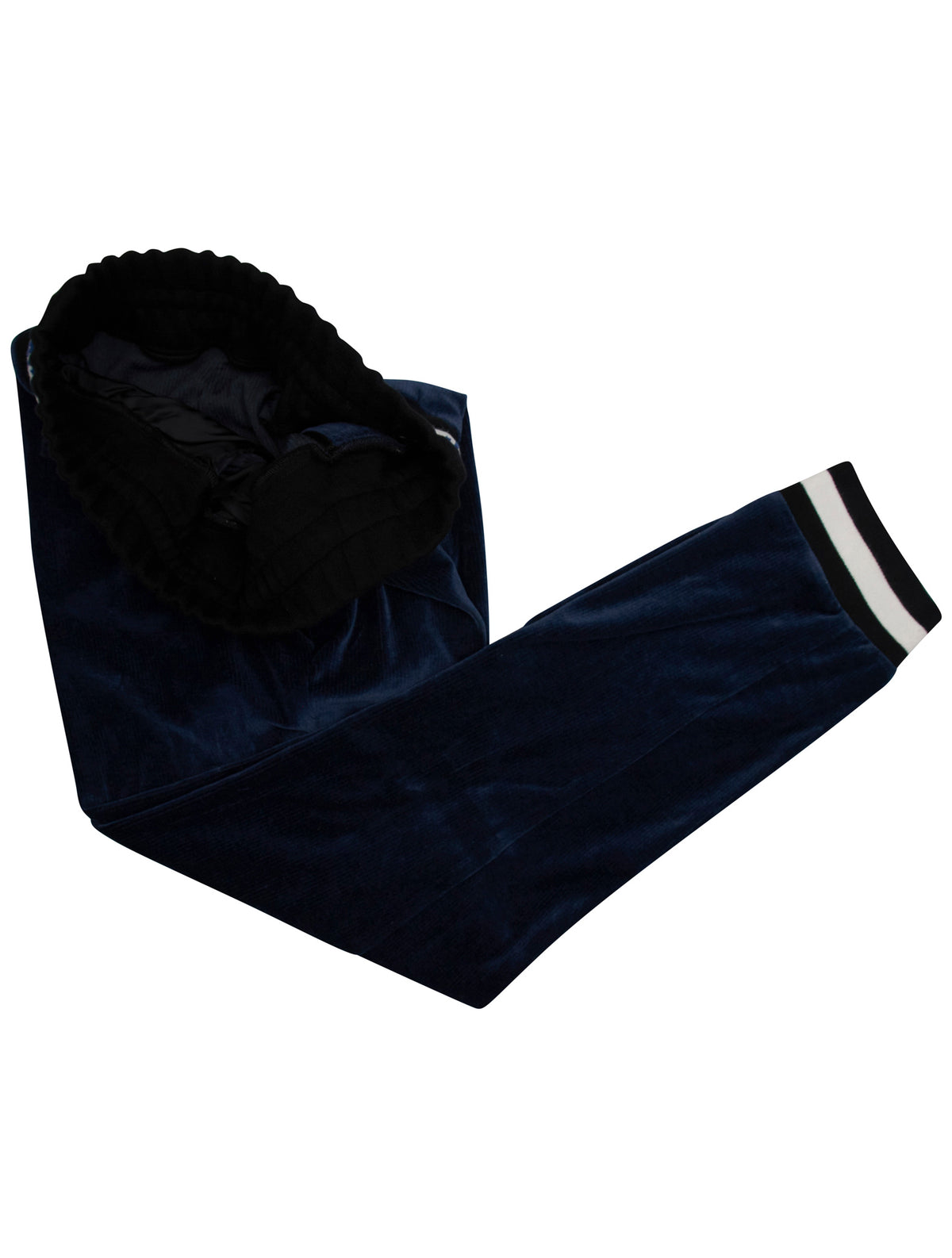 Kiton KNT Blue Cotton Pl Jogging Velvet Pants 2