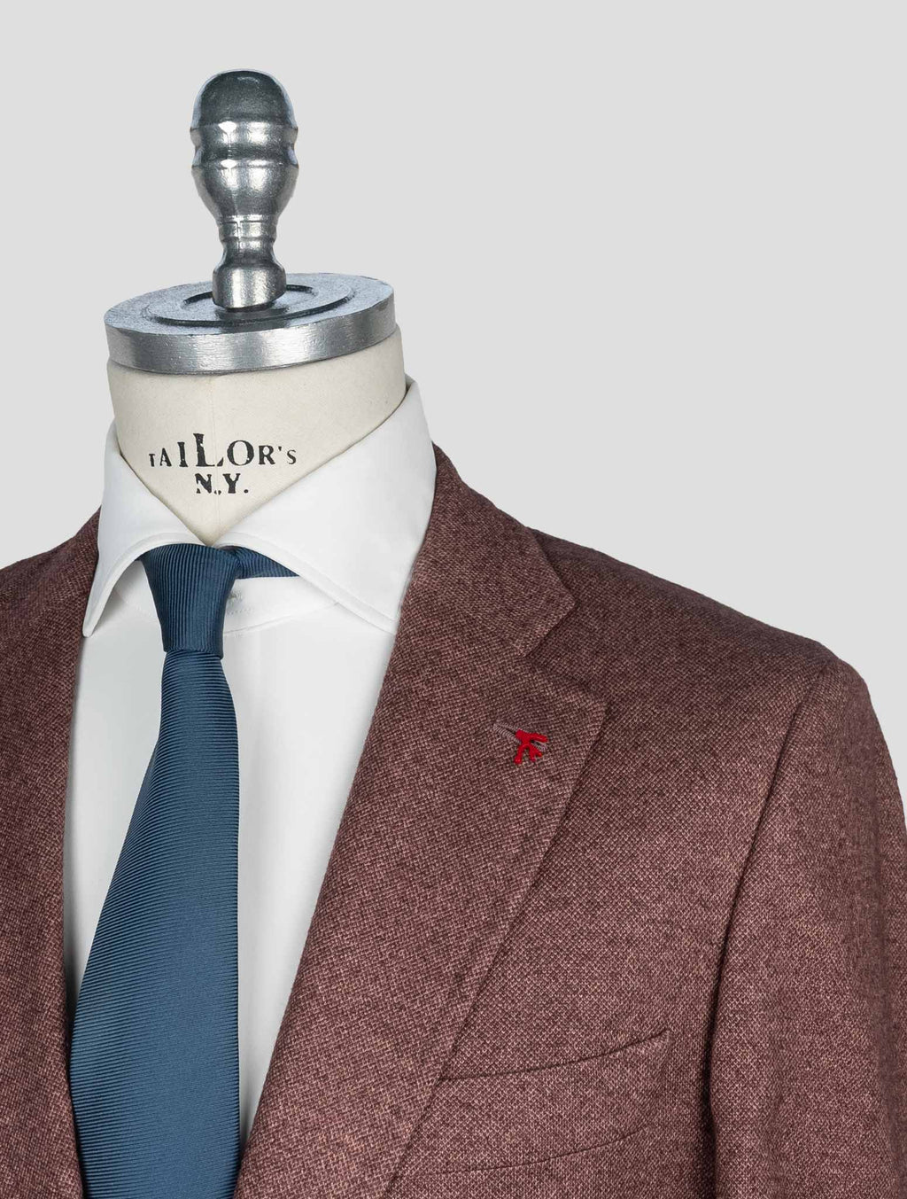 Isaia Burgundy Silk Cashmere Blazer 4