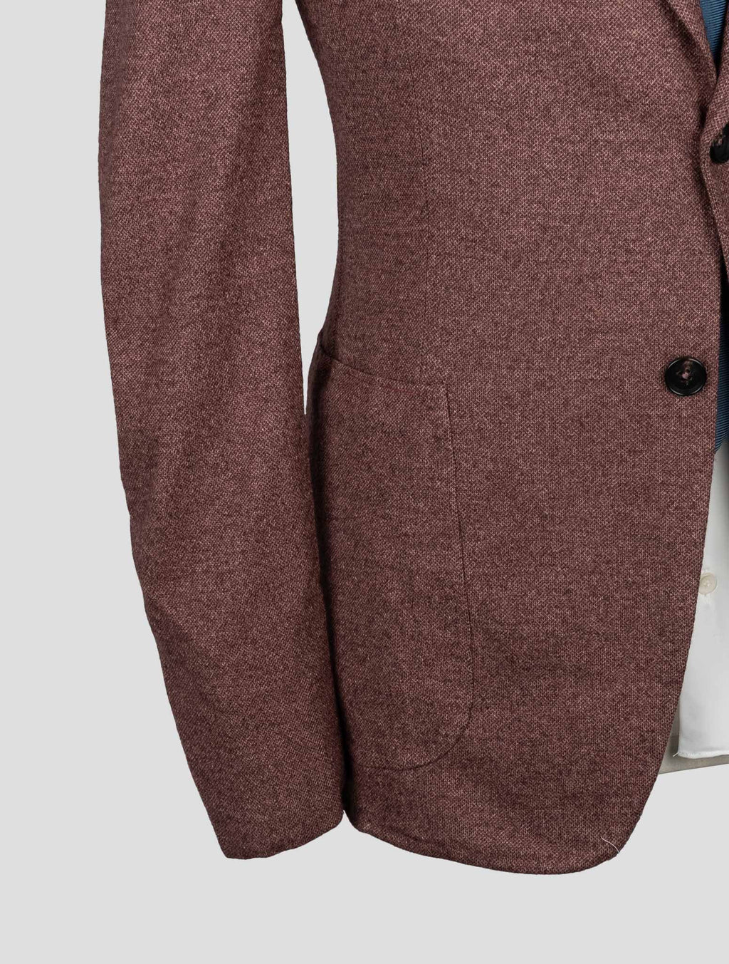 Isaia Burgundy Silk Cashmere Blazer 5