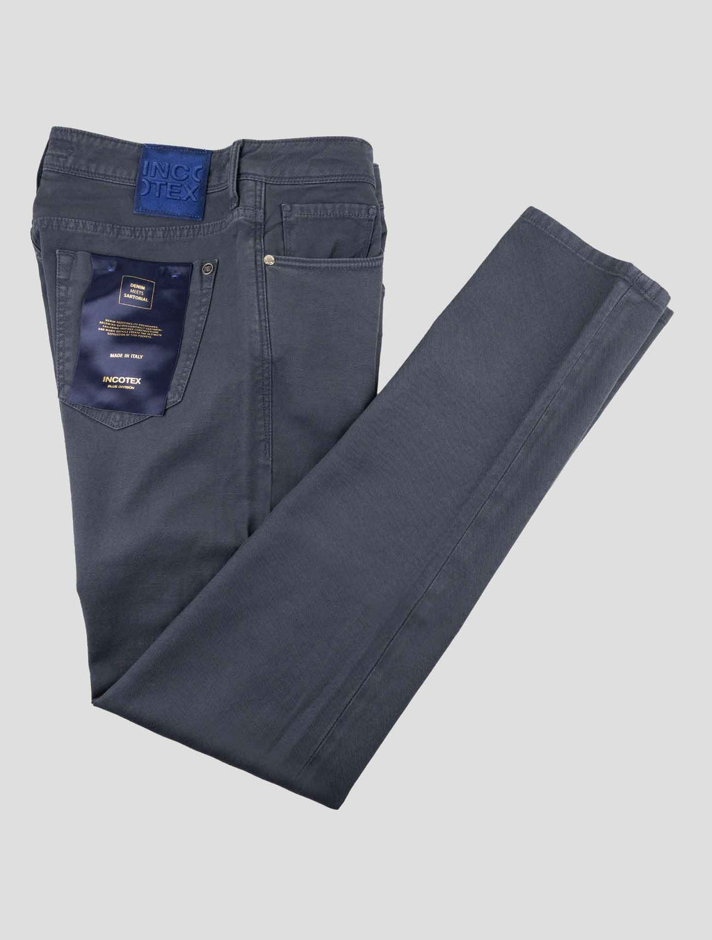 Incotex Blue Cotton Linen Ea Jeans 1