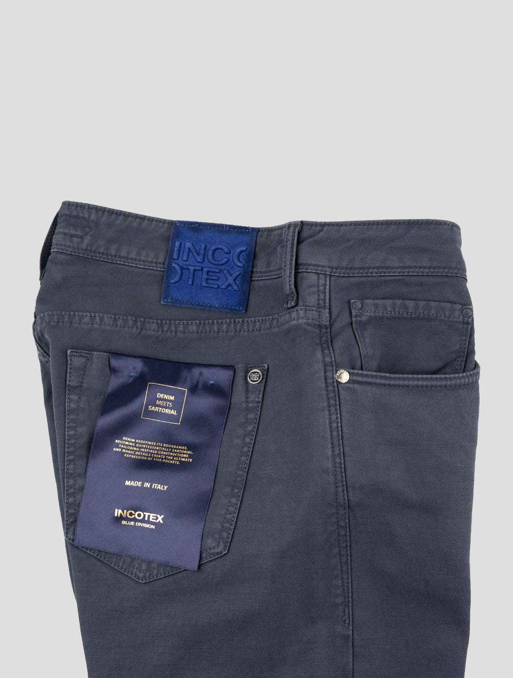 Incotex Blue Cotton Linen Ea Jeans 3