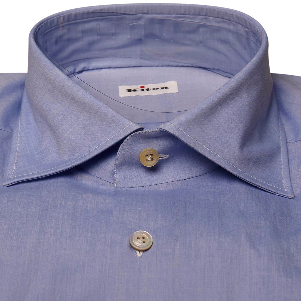 Kiton Light Blue Cotton Shirt 2