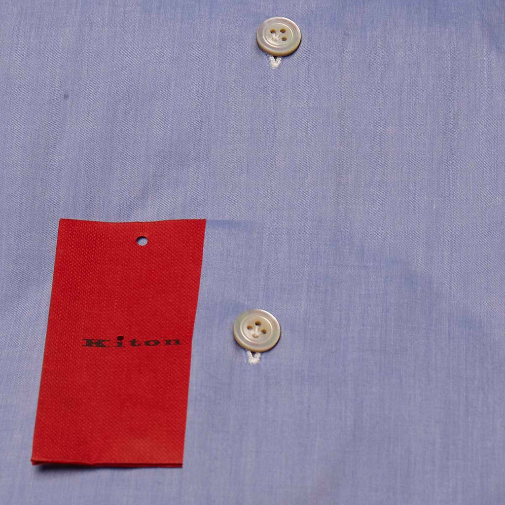 Kiton Light Blue Cotton Shirt 3