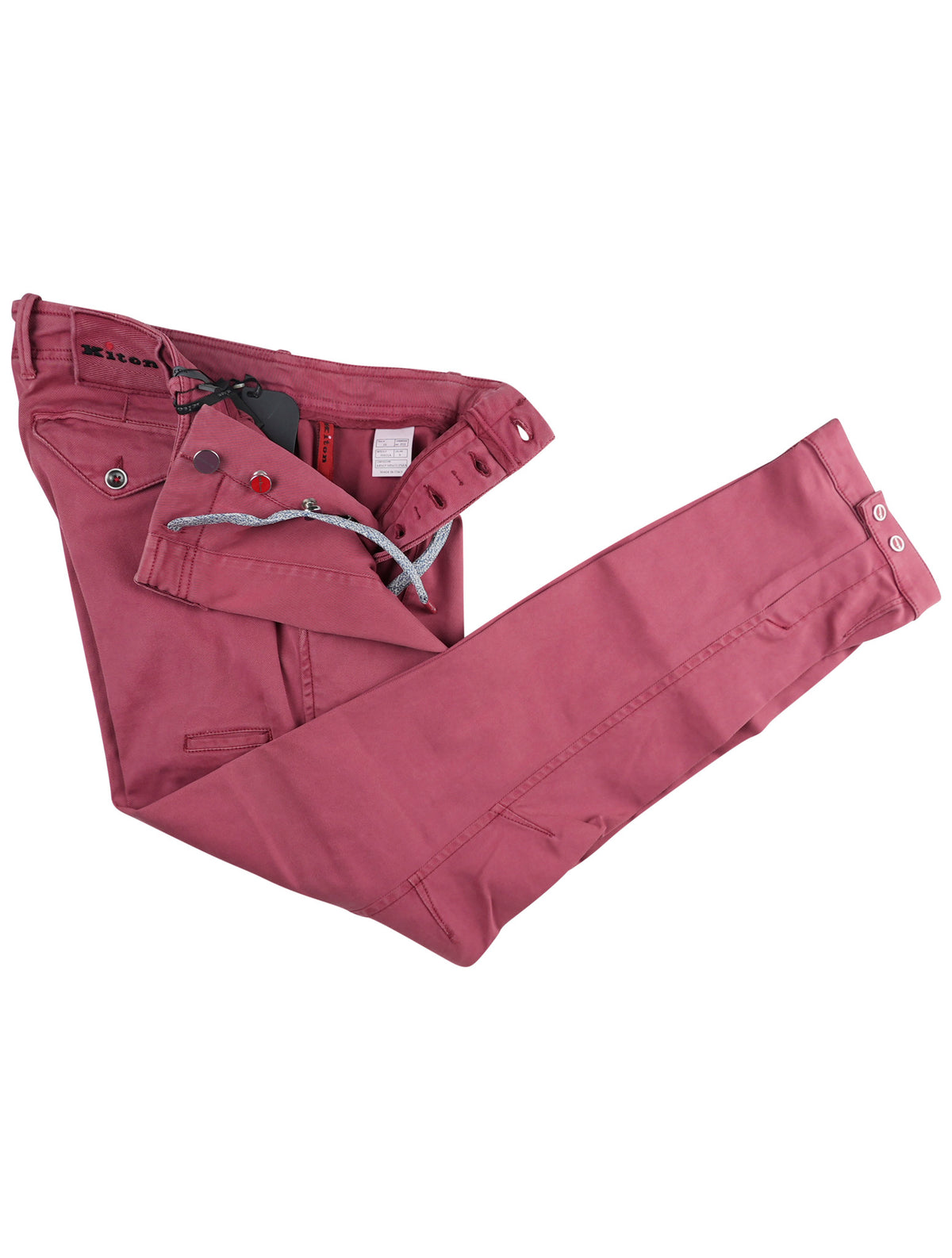 Kiton Burgundy Lyocell Cotton Ea Pants 2
