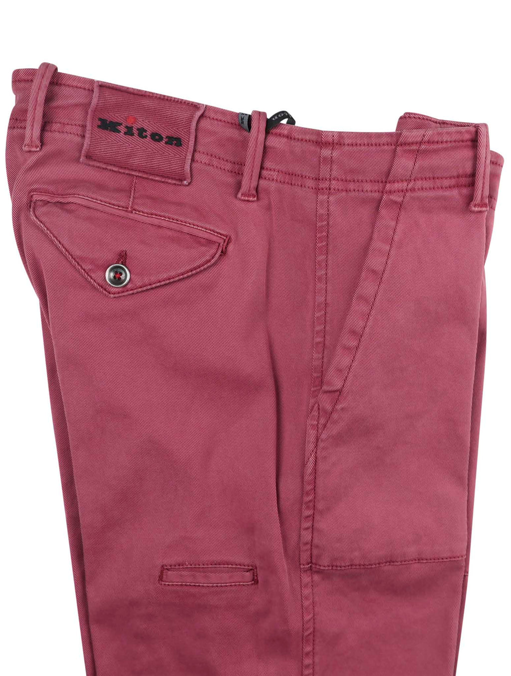Kiton Burgundy Lyocell Cotton Ea Pants 3