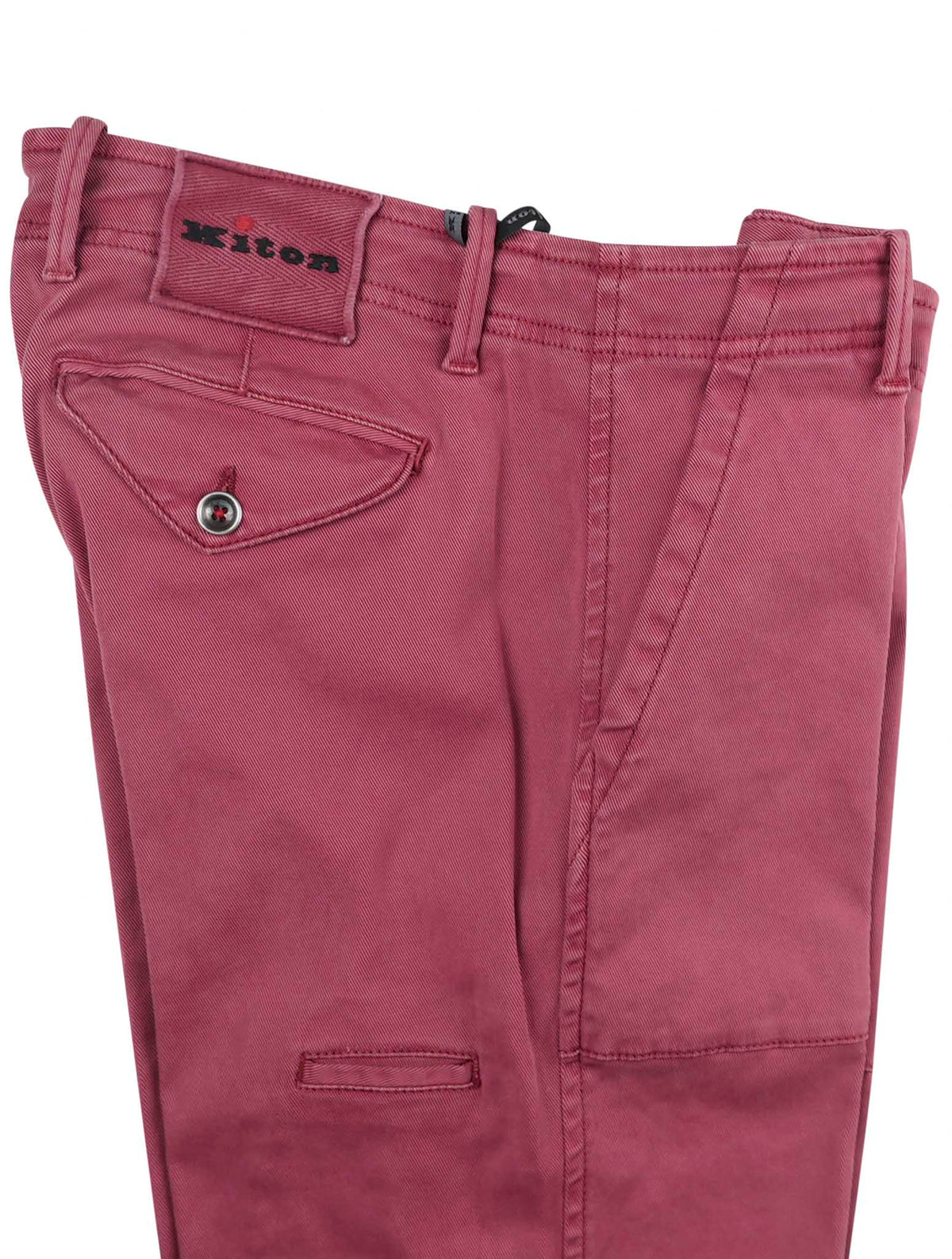 Kiton Burgundy Lyocell Cotton Ea Pants 3
