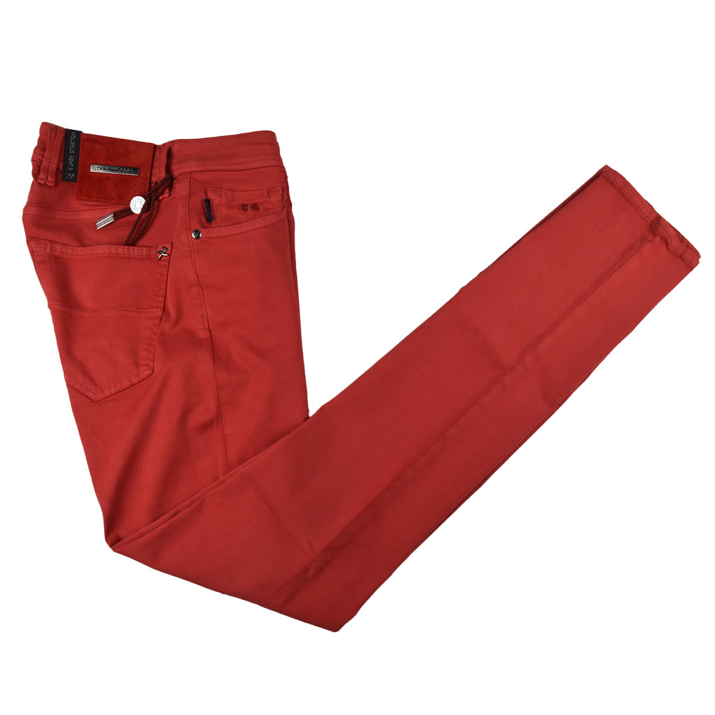Tramarossa Red Cotton Pl Ea Jeans 1