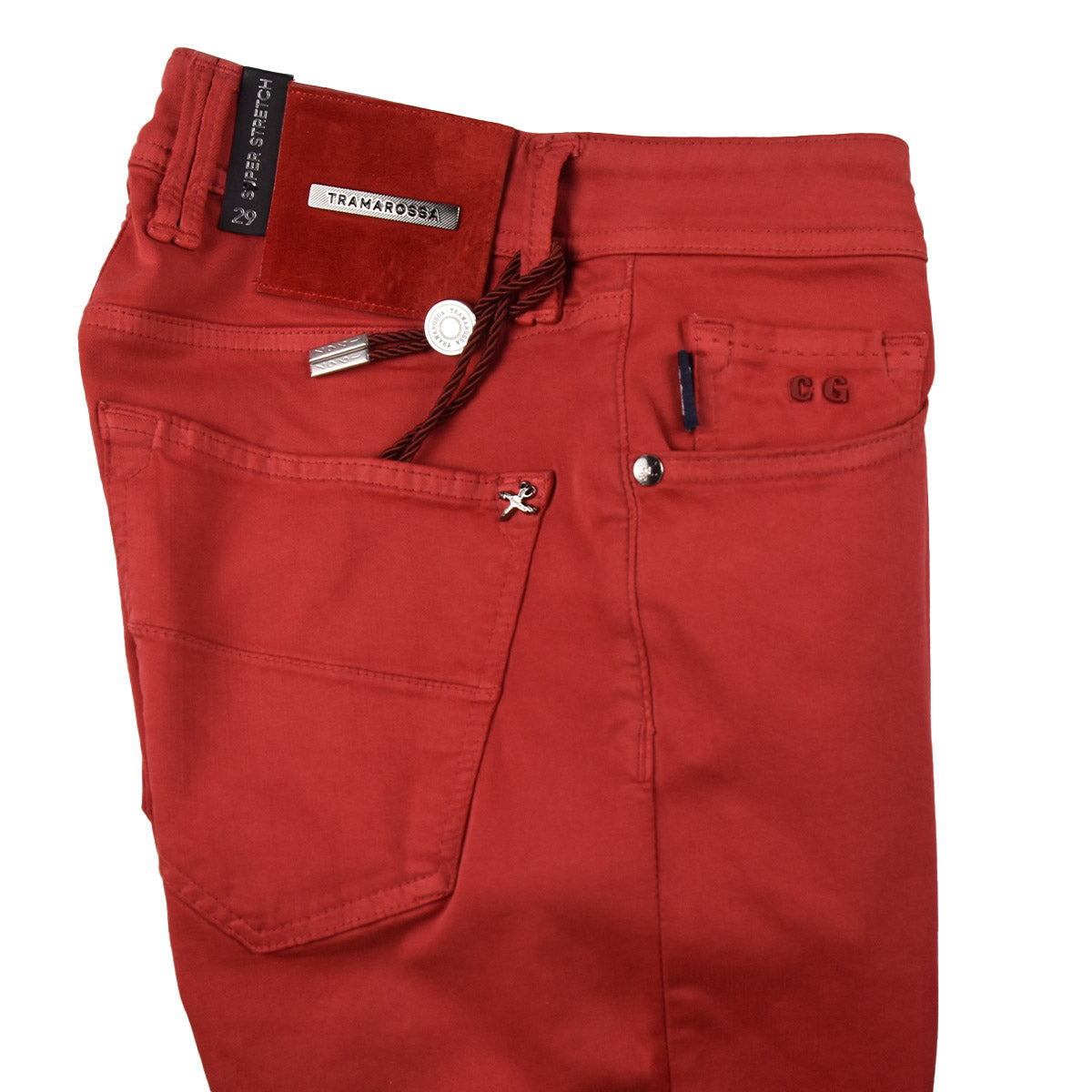 Tramarossa Red Cotton Pl Ea Jeans 3