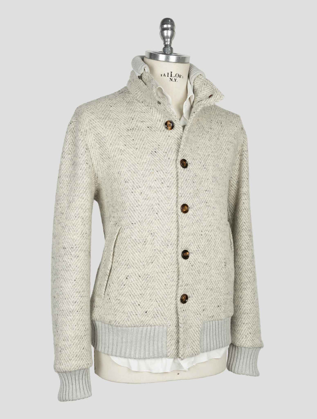 Kired Gray White Wool Coat 2