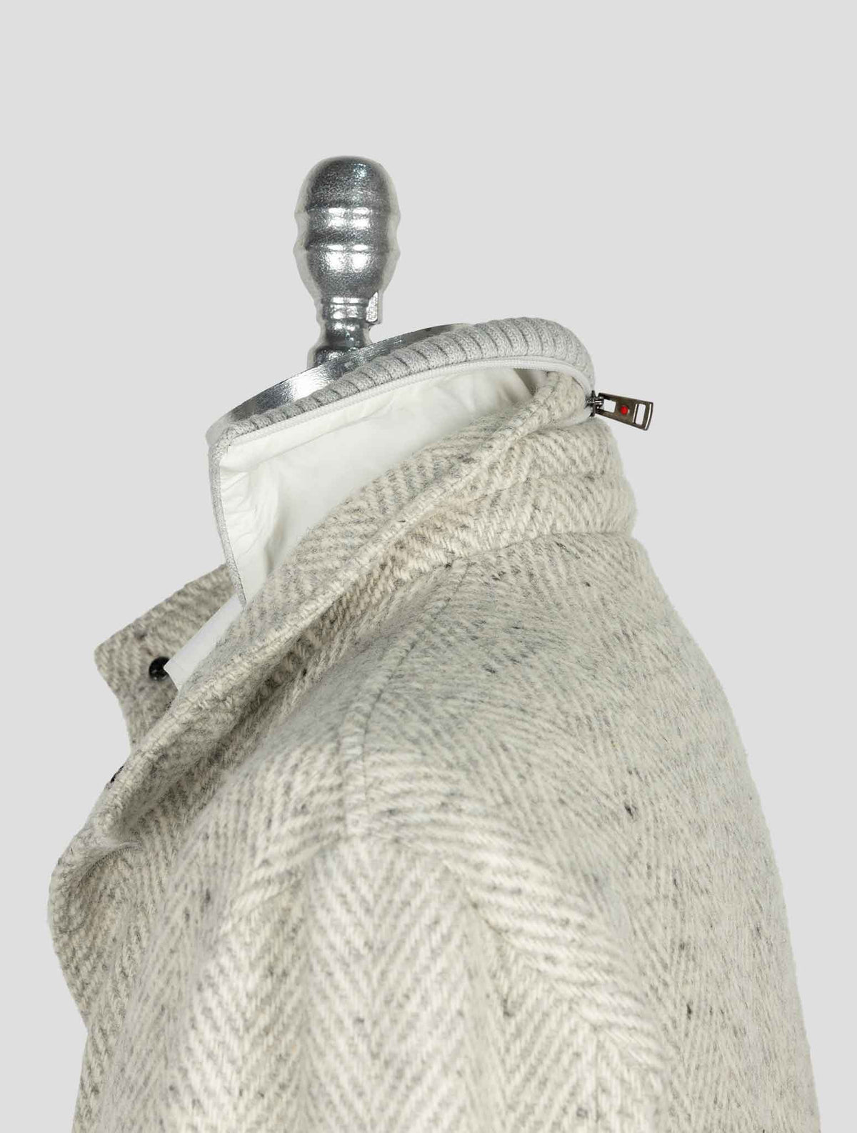 Kired Gray White Wool Coat 4
