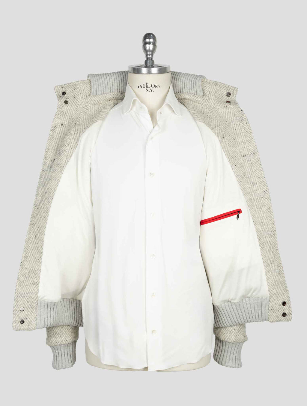 Kired Gray White Wool Coat 5