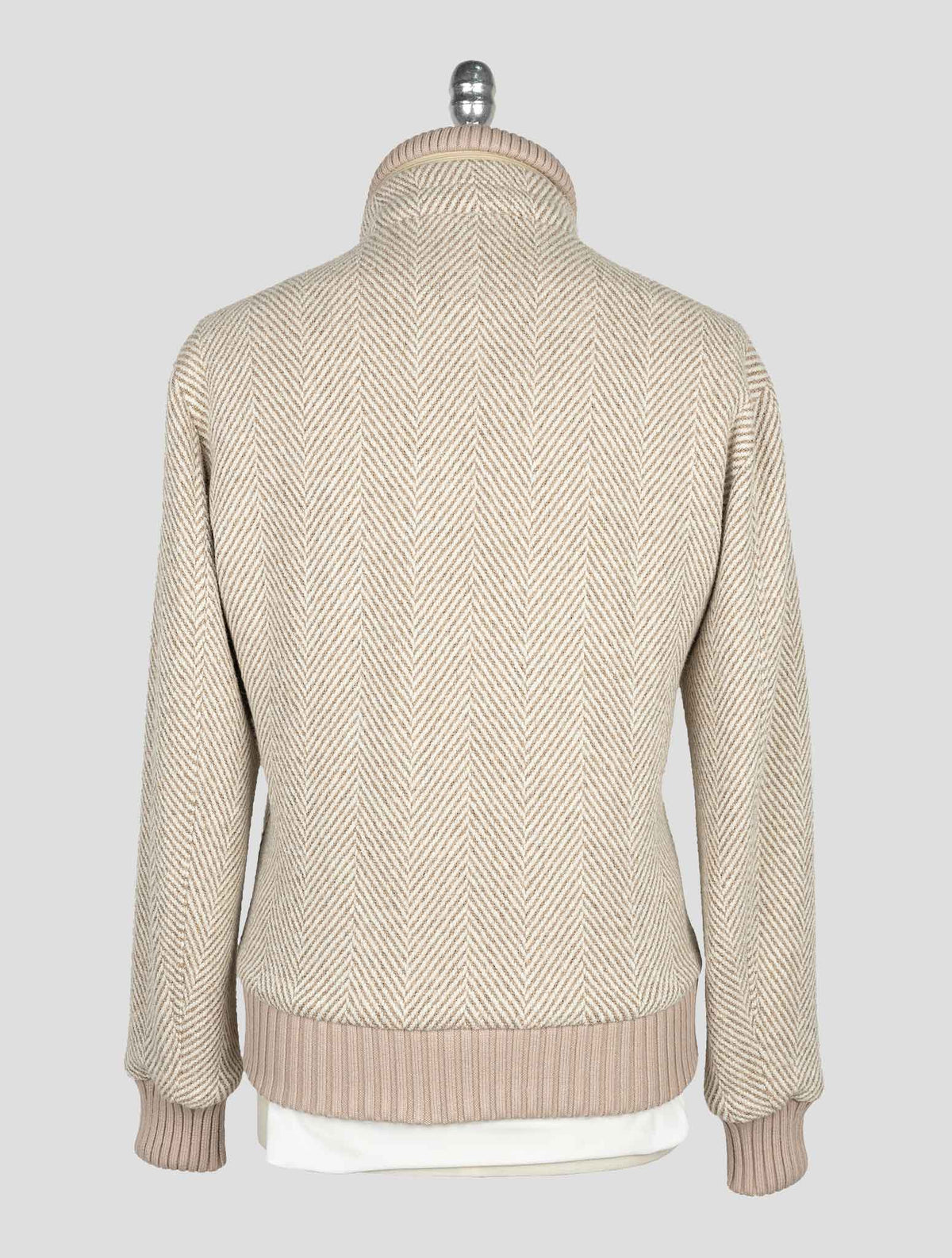 Kired Beige Alpaca Wool Pa  Coat 3