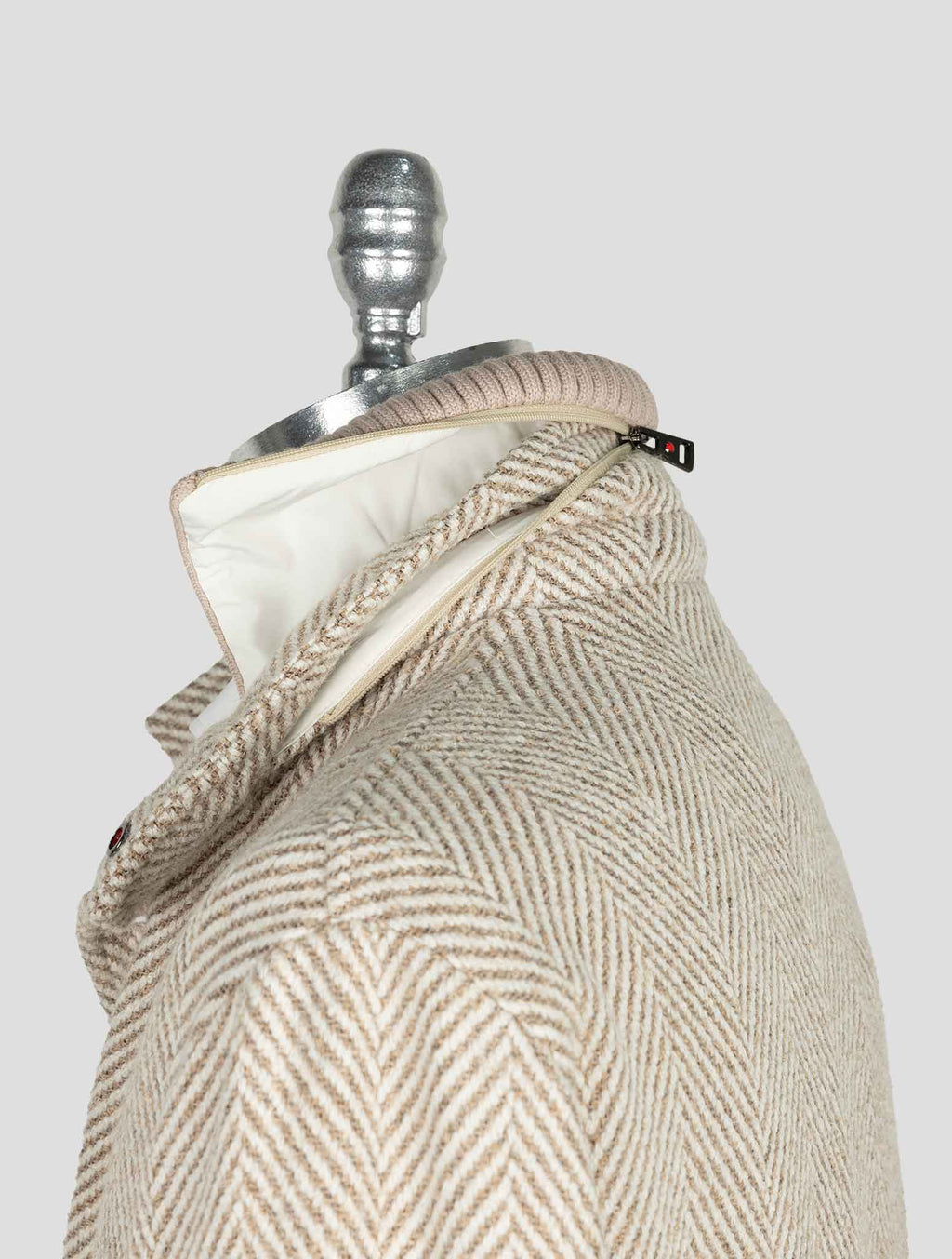 Kired Beige Alpaca Wool Pa  Coat 4