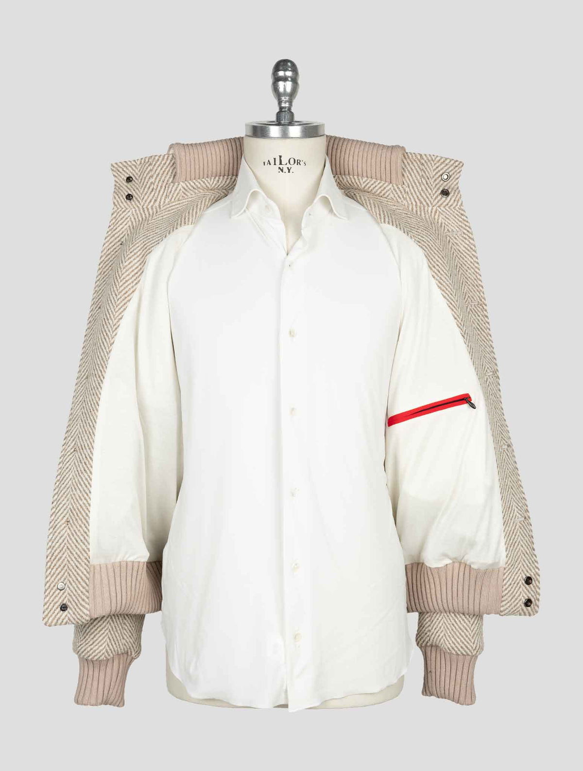 Kired Beige Alpaca Wool Pa  Coat 5