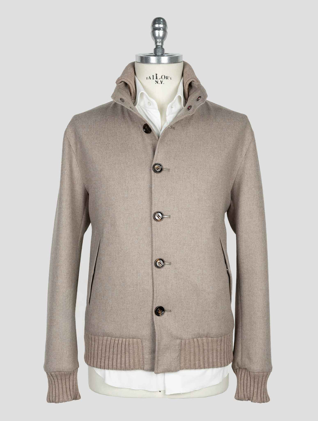 Kired Taupe Cashmere  Pa Ea Coat 1