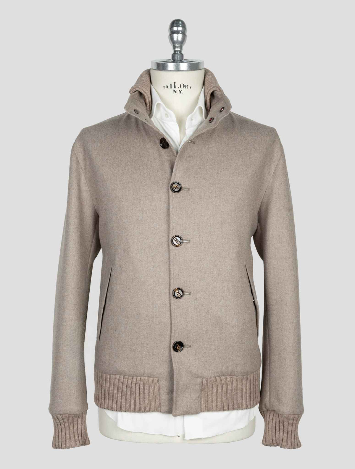 Kired Taupe Cashmere  Pa Ea Coat 1