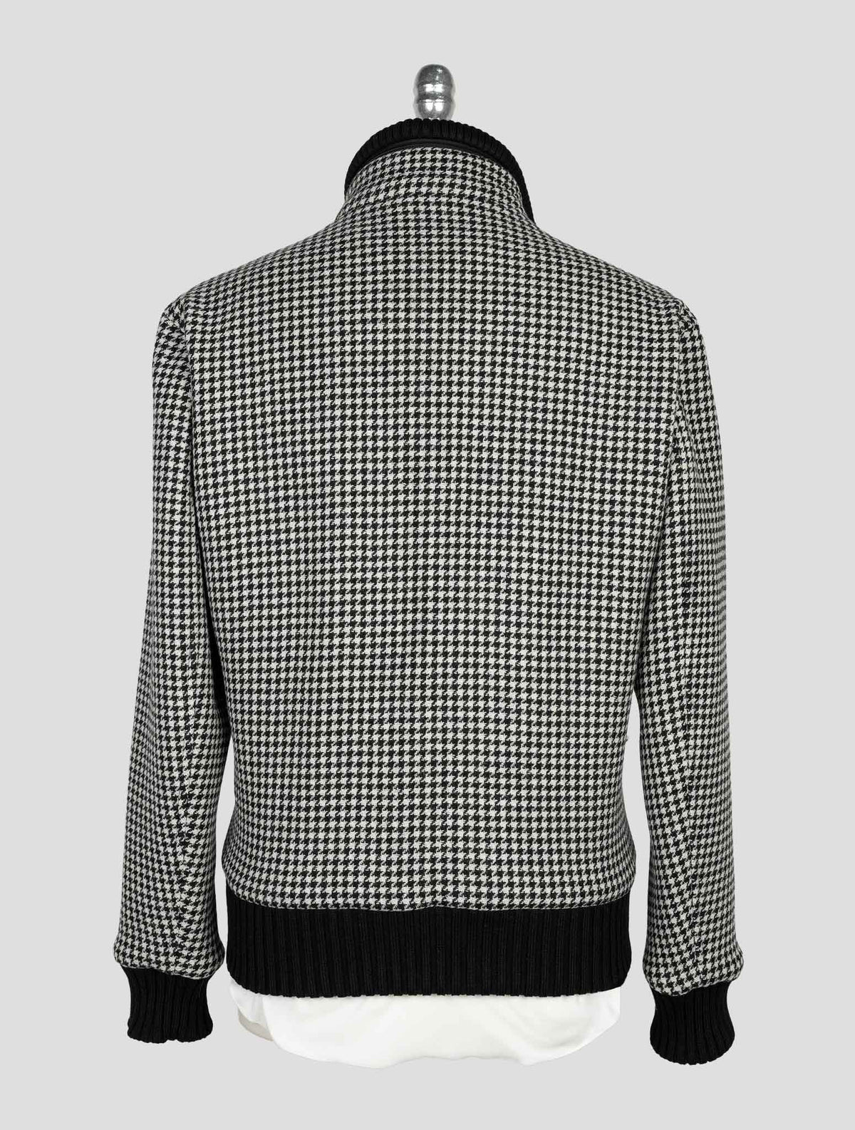 Kired Black White  Virgin Wool  Coat 3