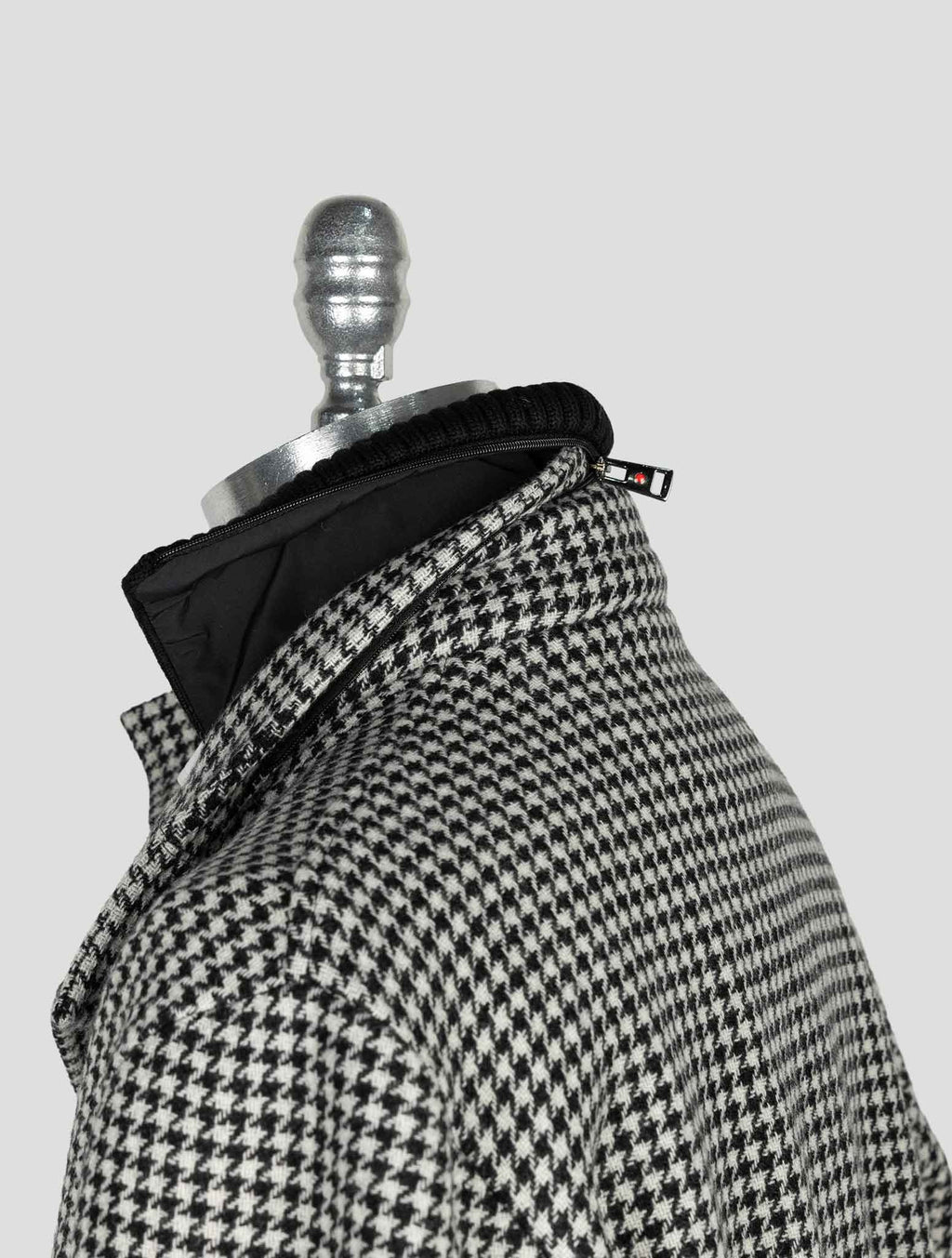 Kired Black White  Virgin Wool  Coat 4