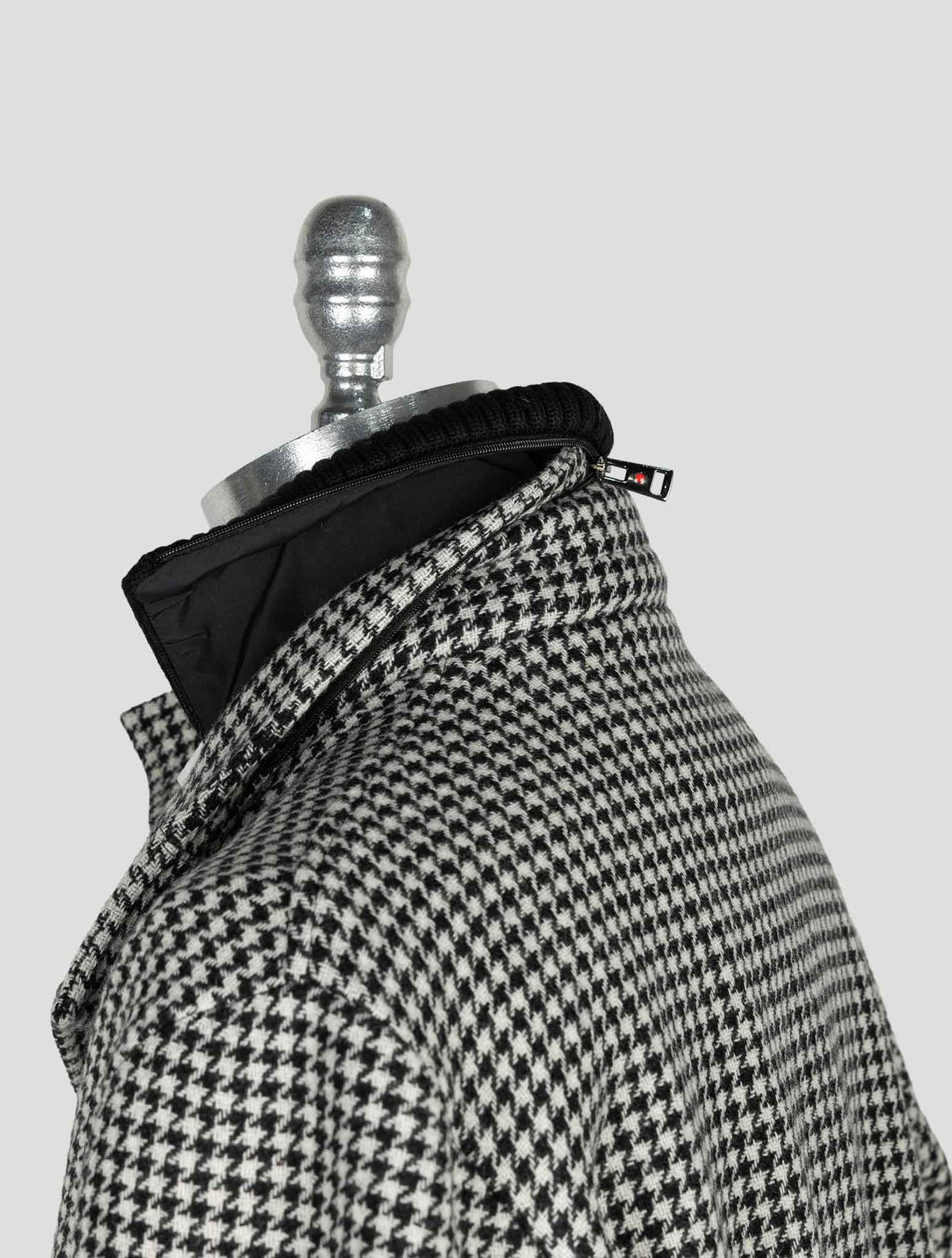 Kired Black White  Virgin Wool  Coat 4