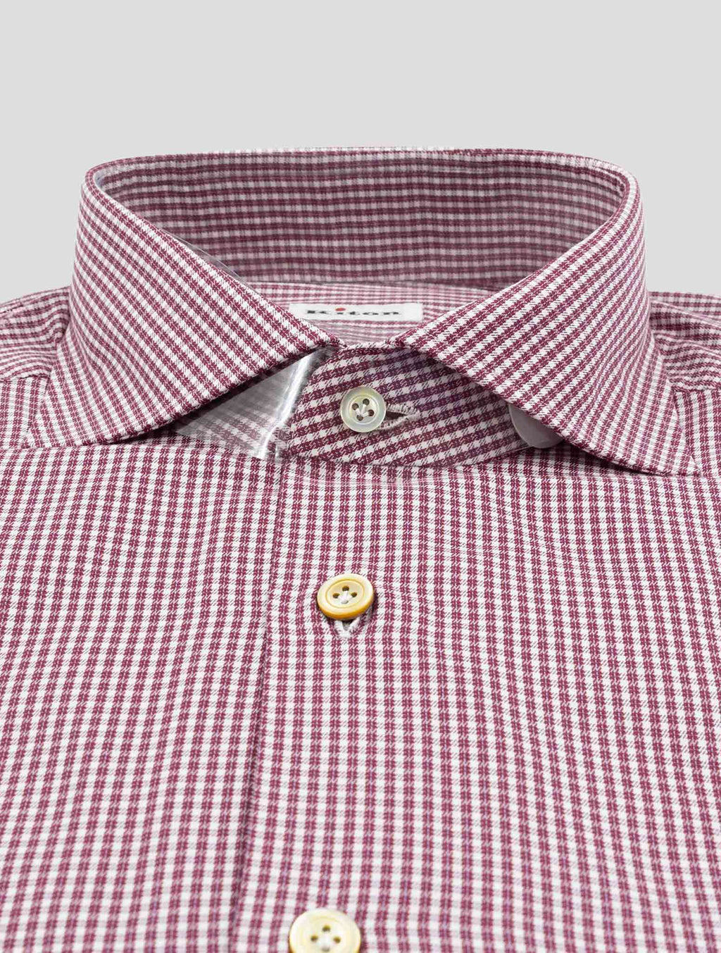 Kiton Red White Cotton Shirt 2