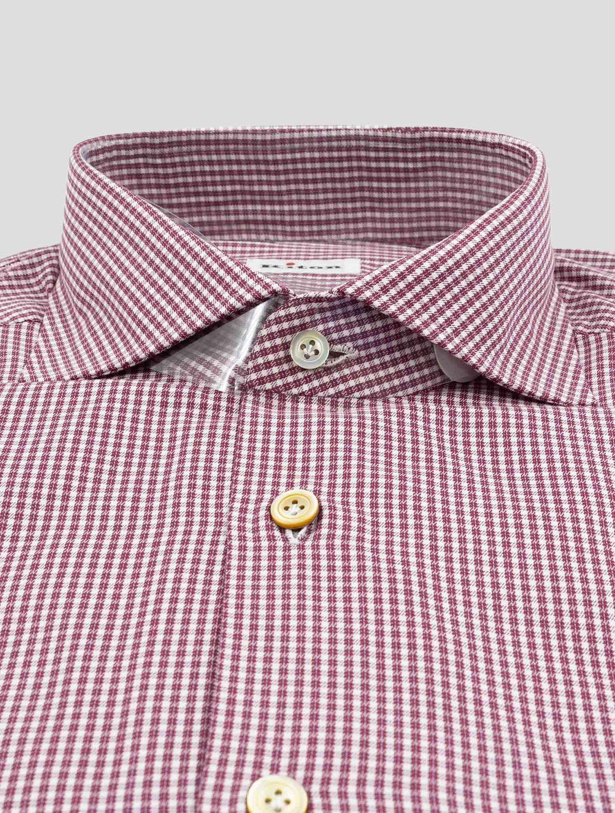 Kiton Red White Cotton Shirt 2