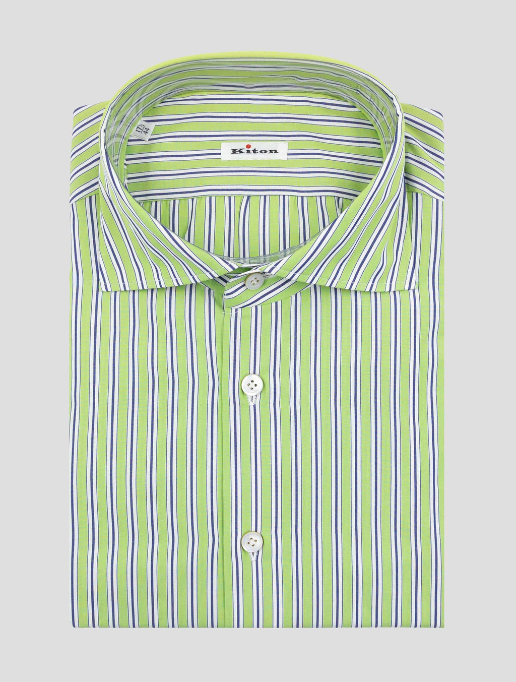 Kiton Green Cotton Shirt 1
