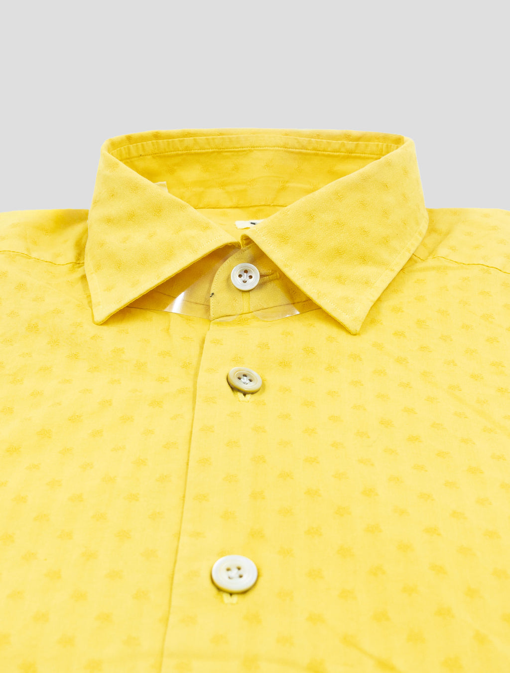 Kiton Yellow Cotton Shirt 2