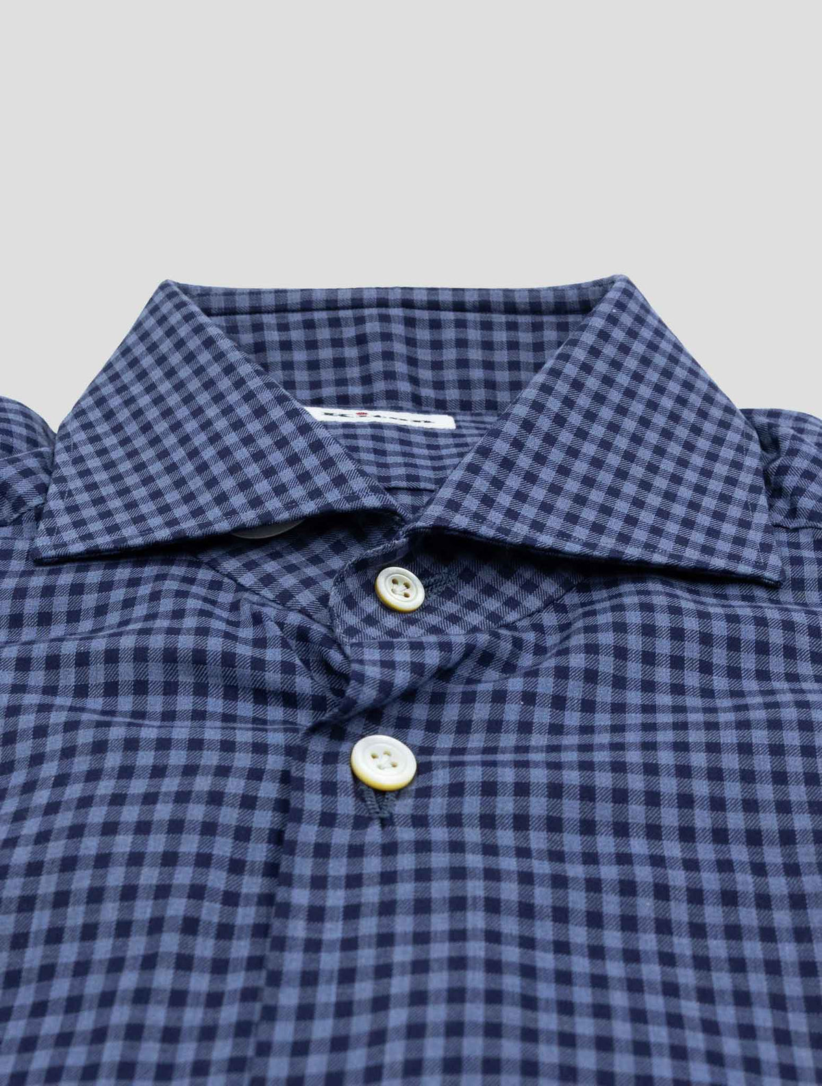 Kiton Blue Cotton Shirt 2
