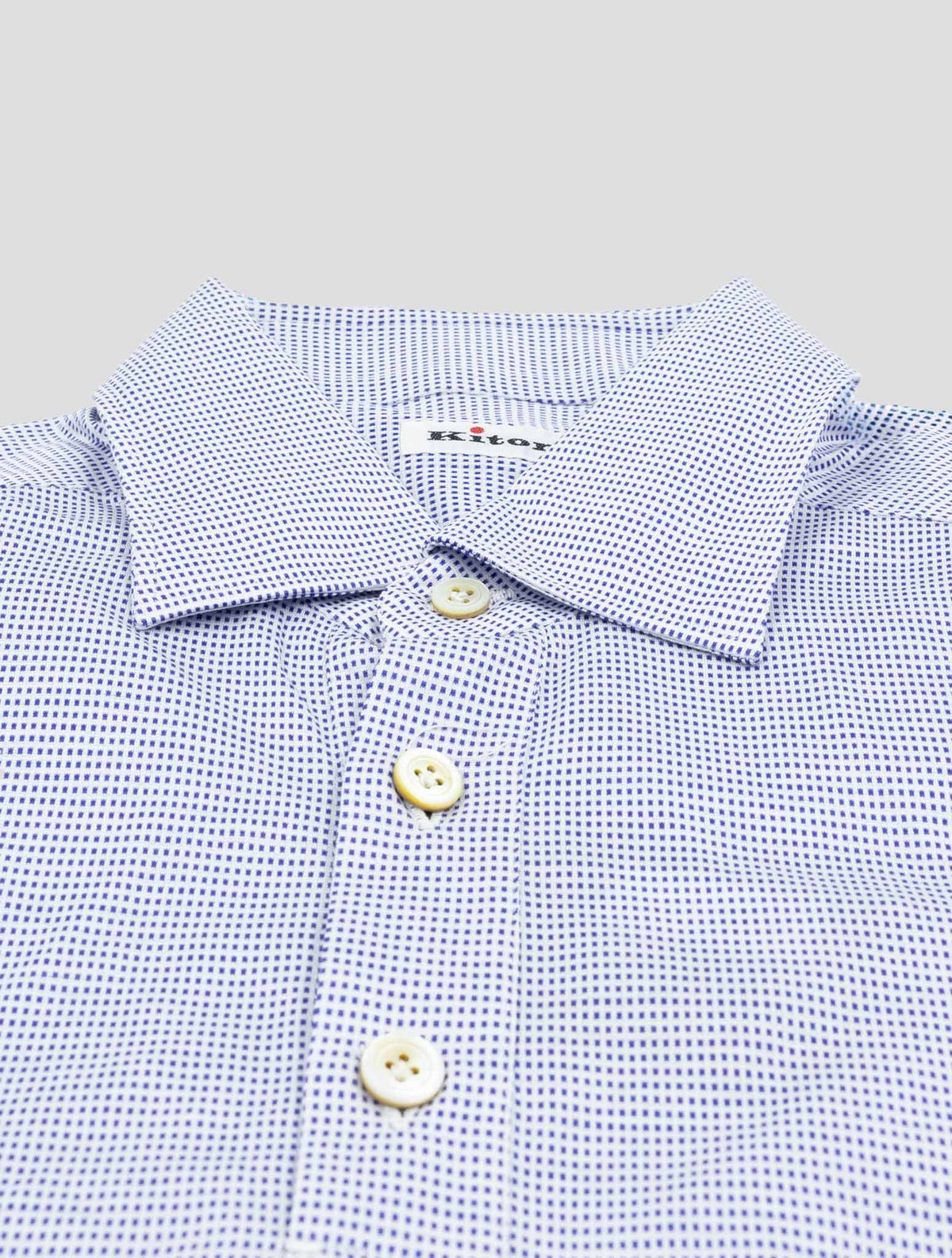 Kiton Blue Cotton Polo 2