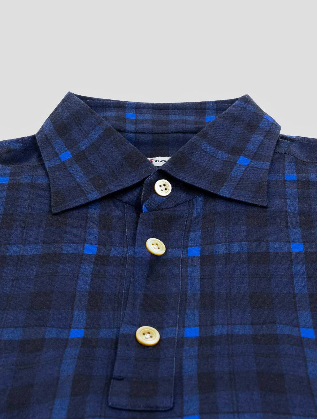 Kiton Blue Cotton Sweater Polo 2