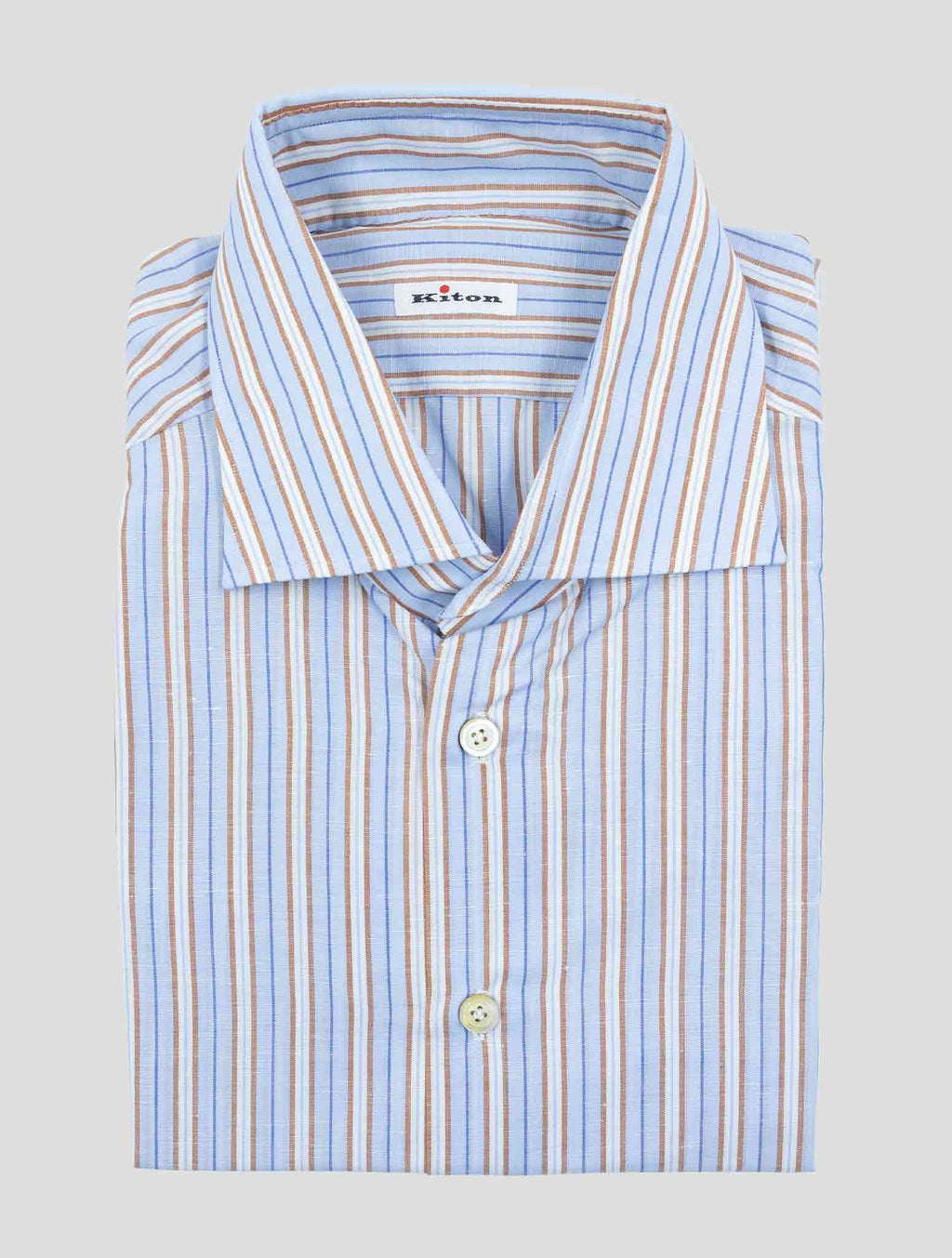 Kiton Multicolor Cotton Linen Shirt 1