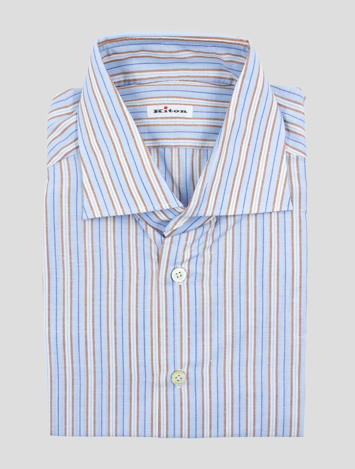 Kiton Multicolor Cotton Linen Shirt 1