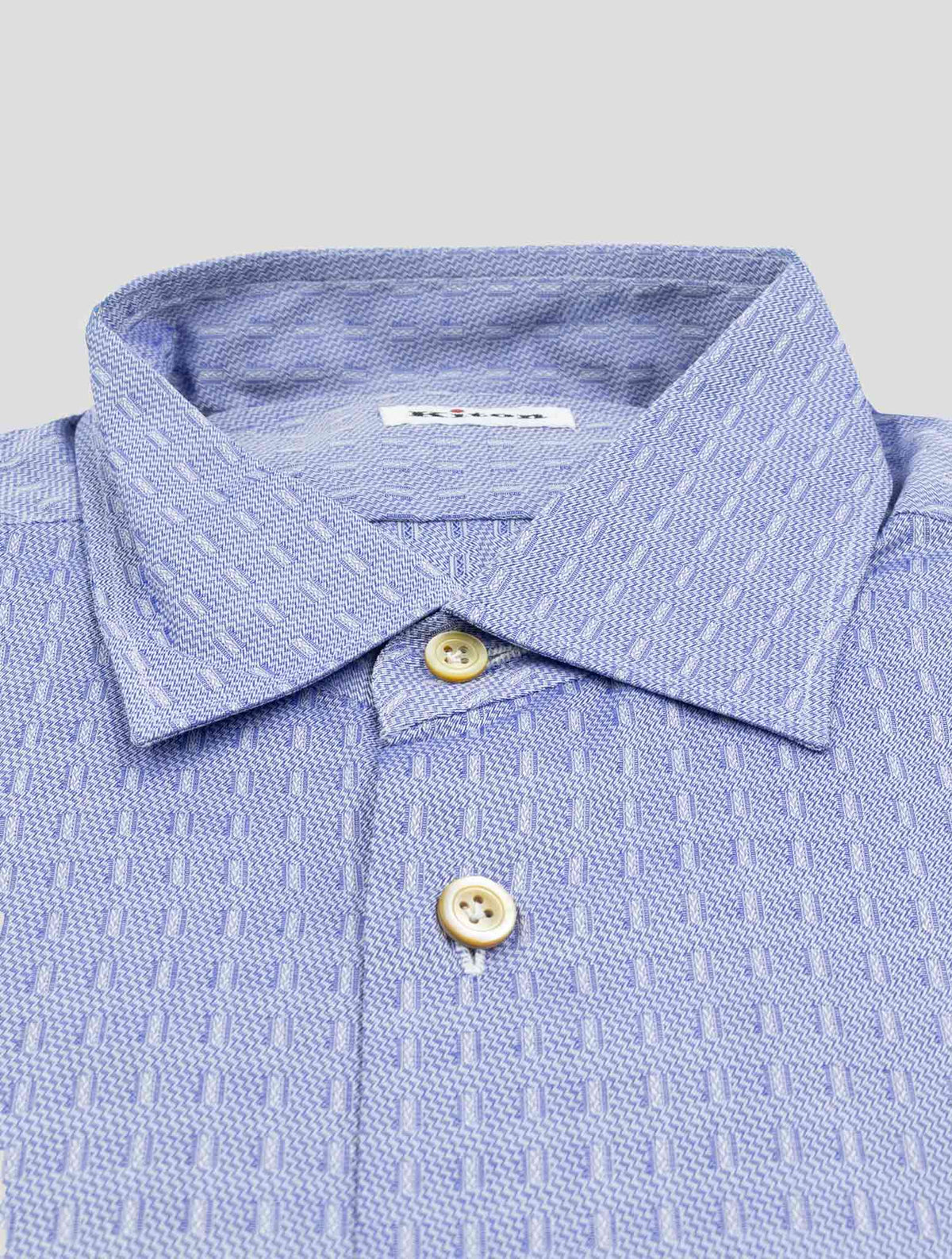 Kiton Blue Cotton Shirt 2
