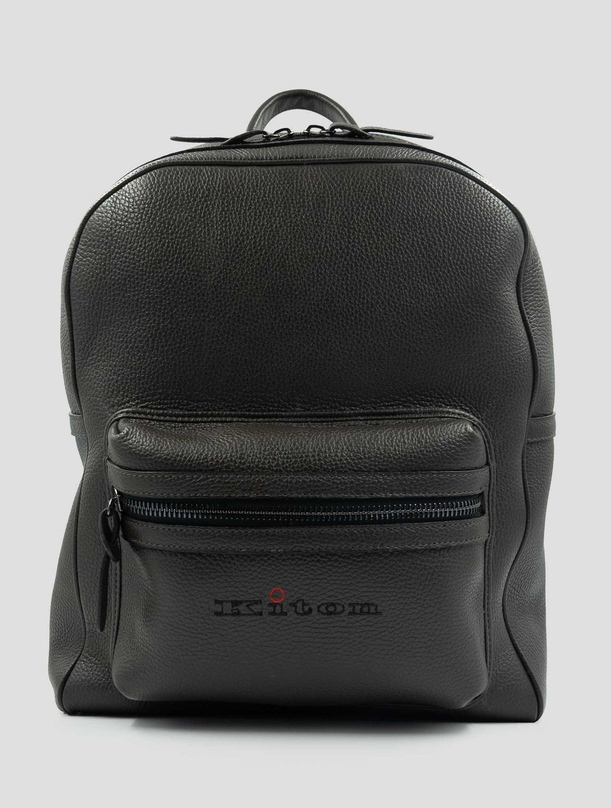 Kiton Brown Leather Backpack 1