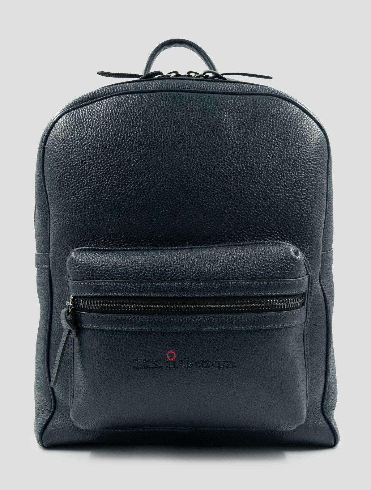 Kiton Blue Leather Backpack 1