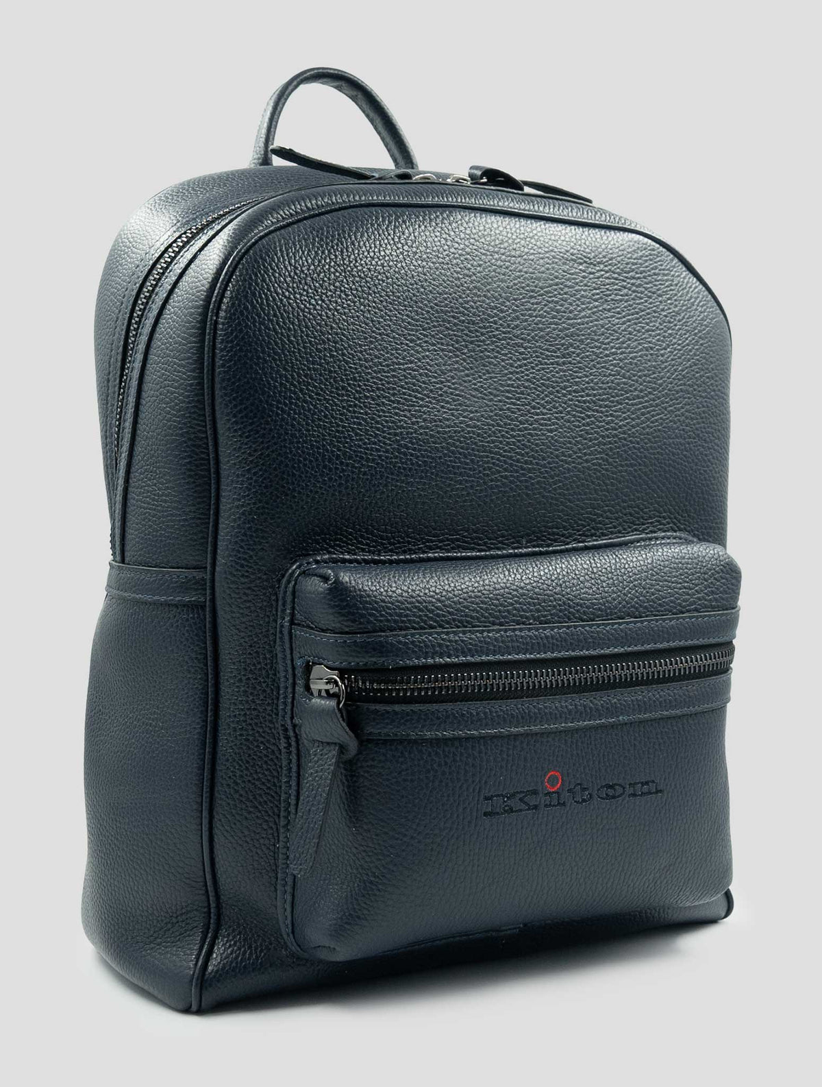 Kiton Blue Leather Backpack 2