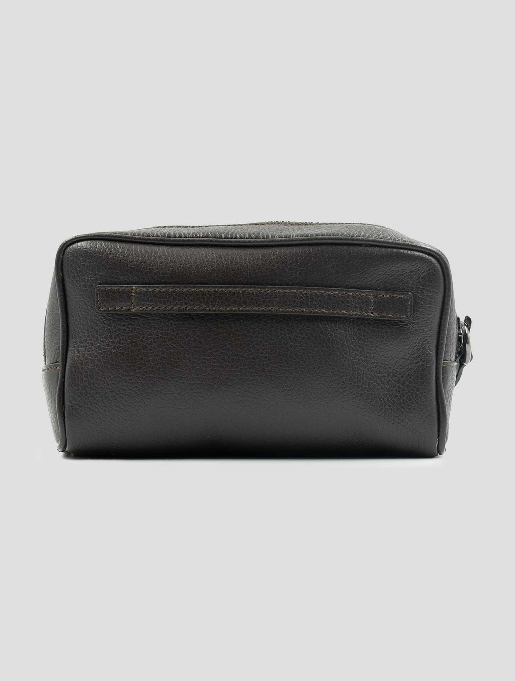 Kiton Brown Leather Pochette 4