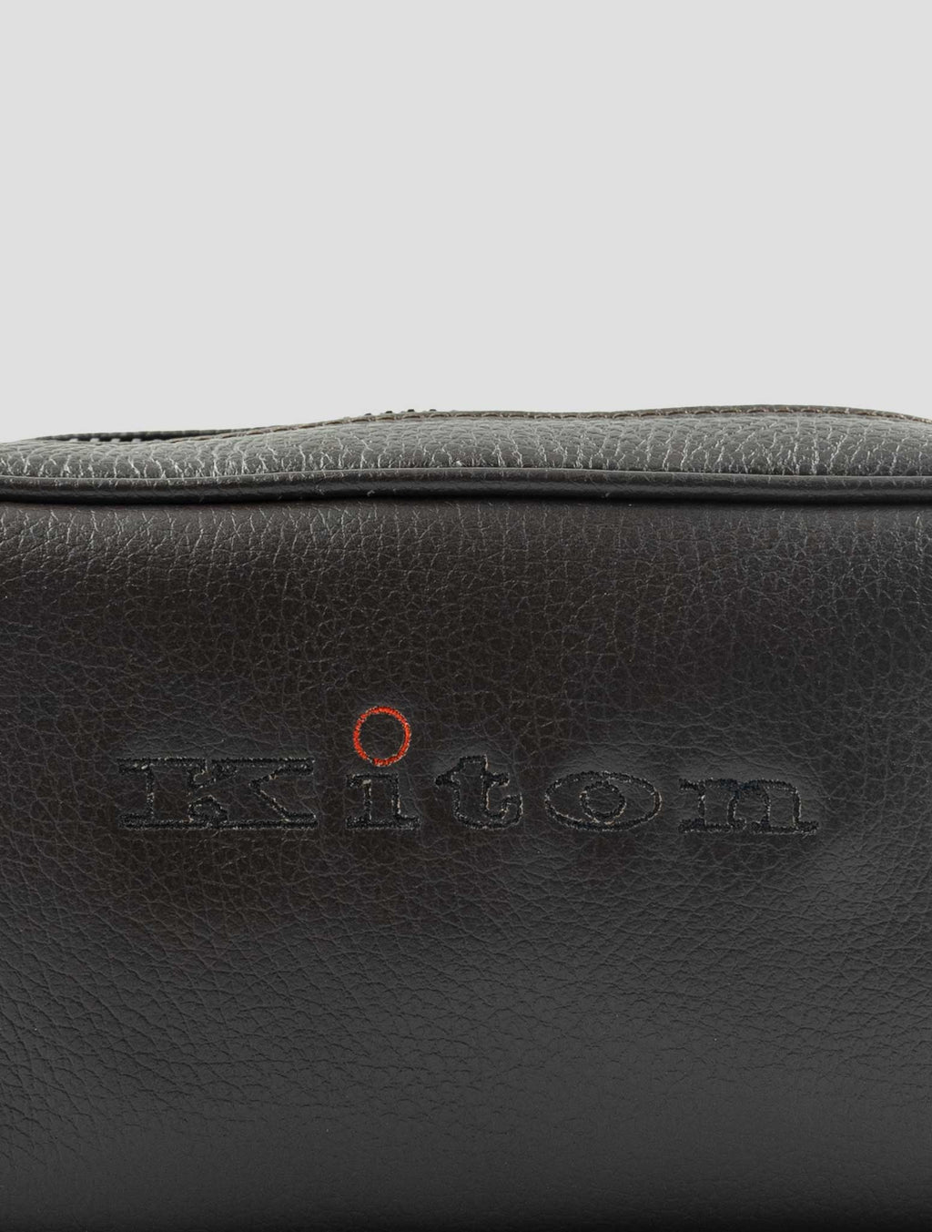 Kiton Brown Leather Pochette 5