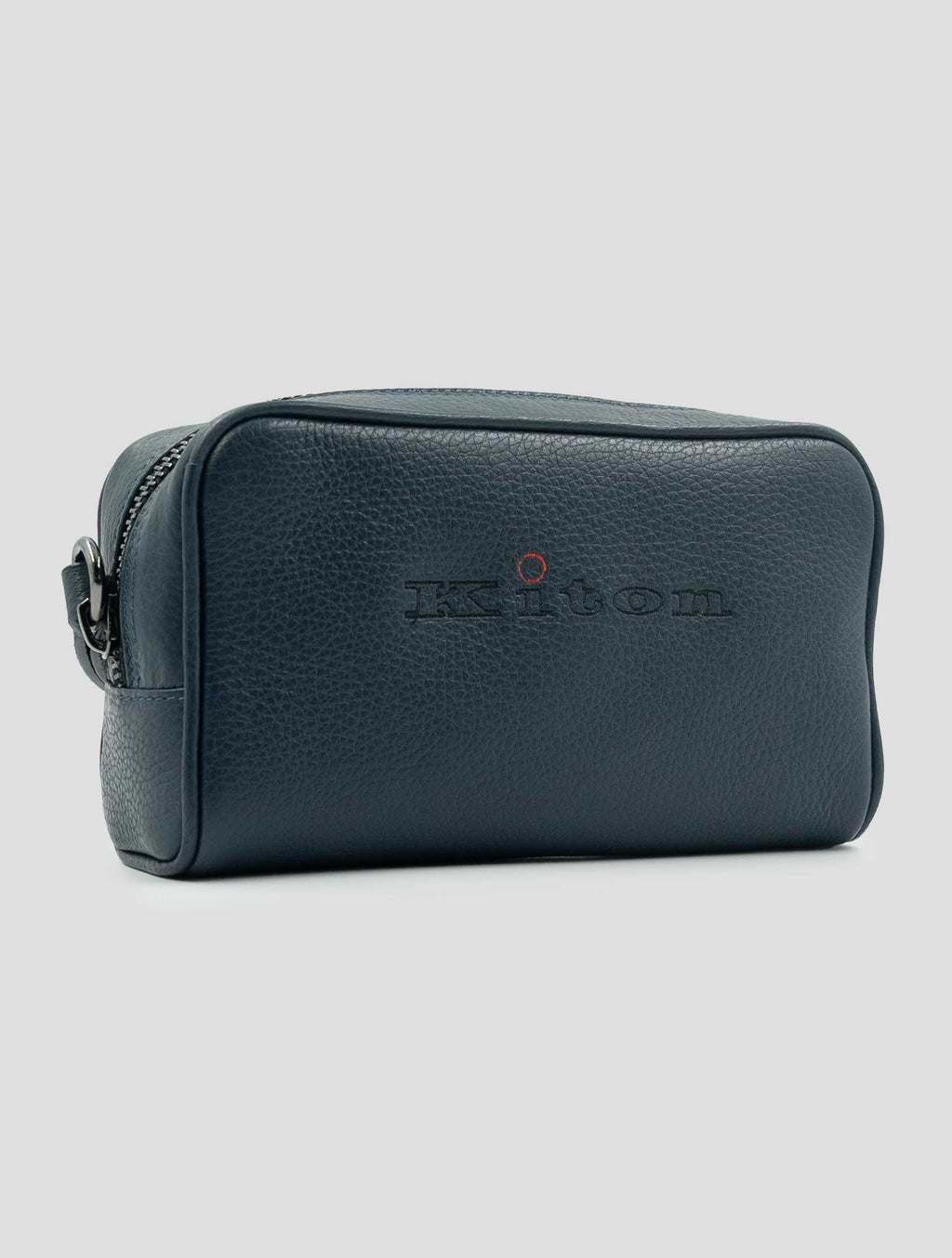 Kiton Blue Leather Pochette 2