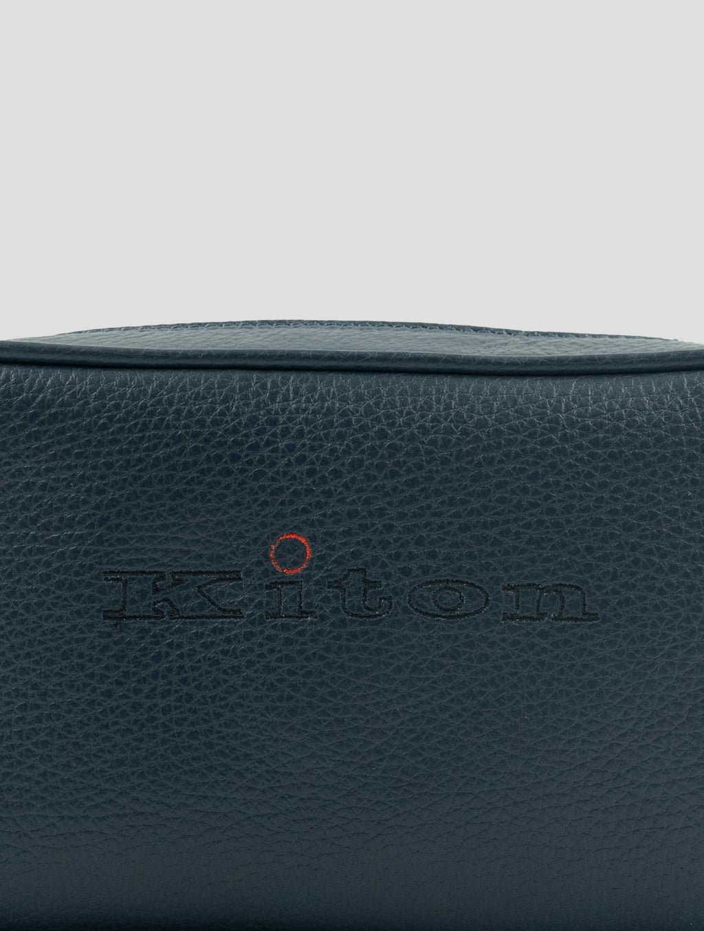 Kiton Blue Leather Pochette 6
